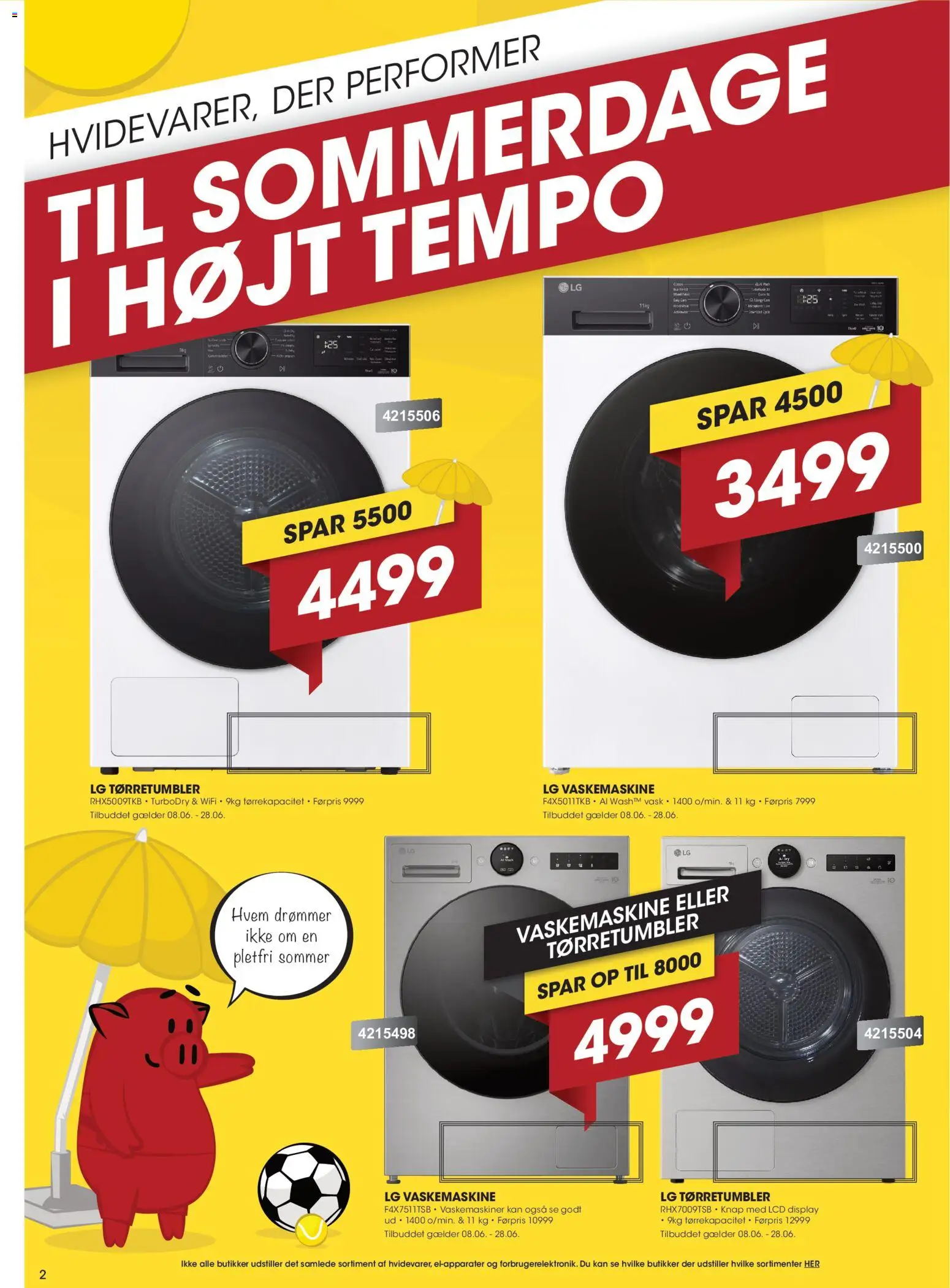 Punkt1 tilbudsavis – gyldig fra 08.06.2026 | Side: 2 | Produkter: Vaskemaskine, Tørretumbler