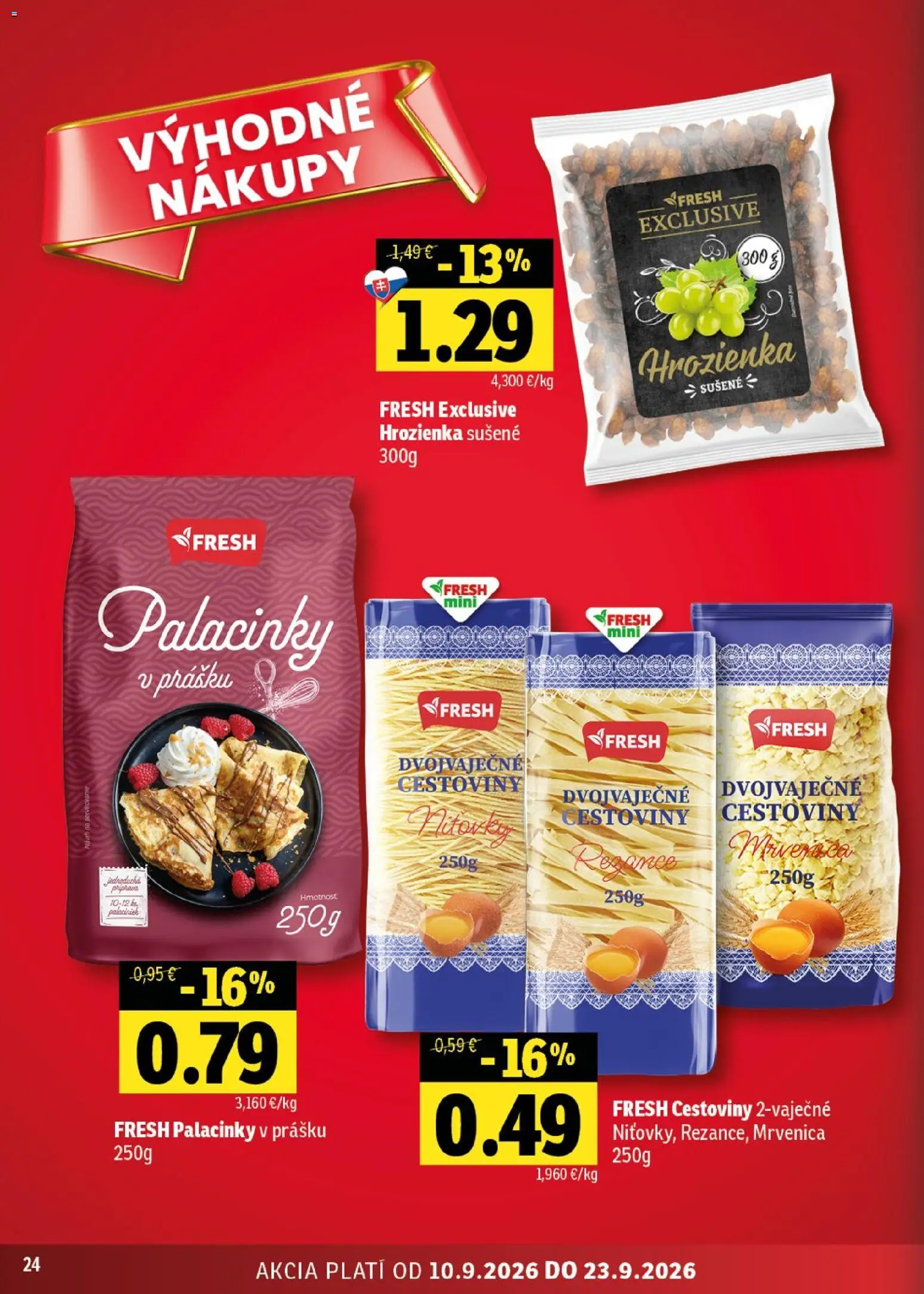 Nové Fresh akcie – leták je platný od 10.09.2026 | Strana: 24