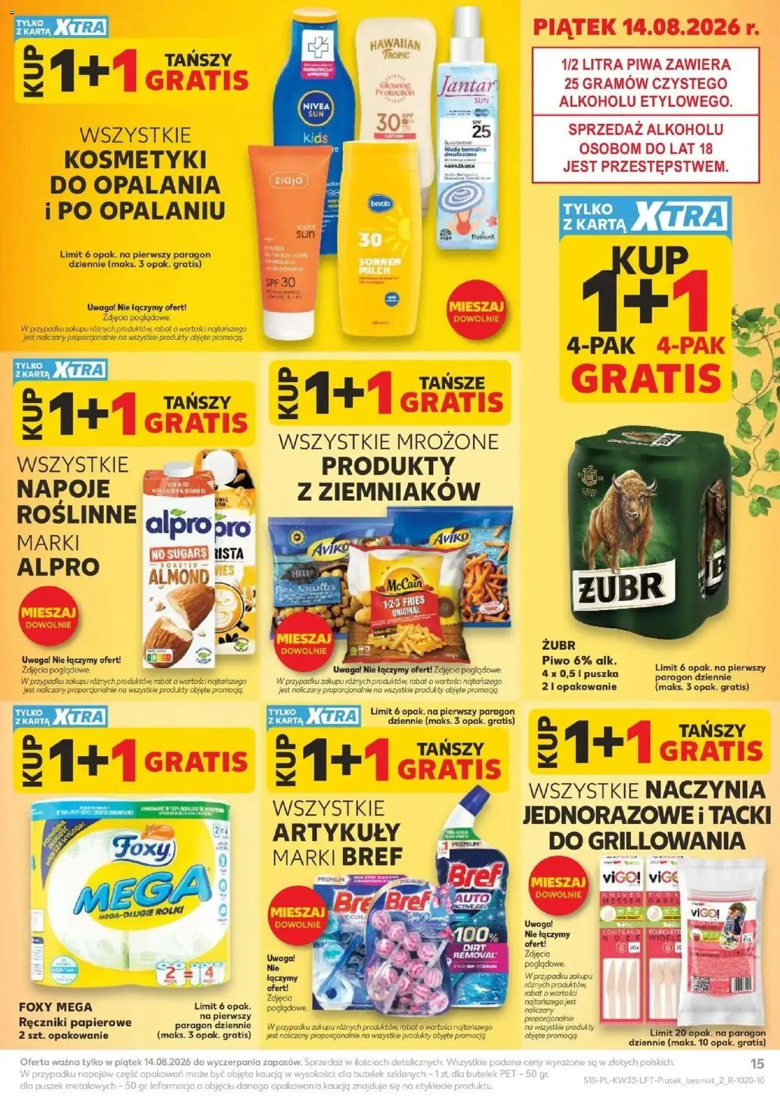 Kaufland - Kaufland Gazetka Tygodnia ważne do 19.08 od 12.08.2026 - od jutra PDF | Strona: 15 | Produkty: Jantar, Por, Naczynia jednorazowe, Piwo