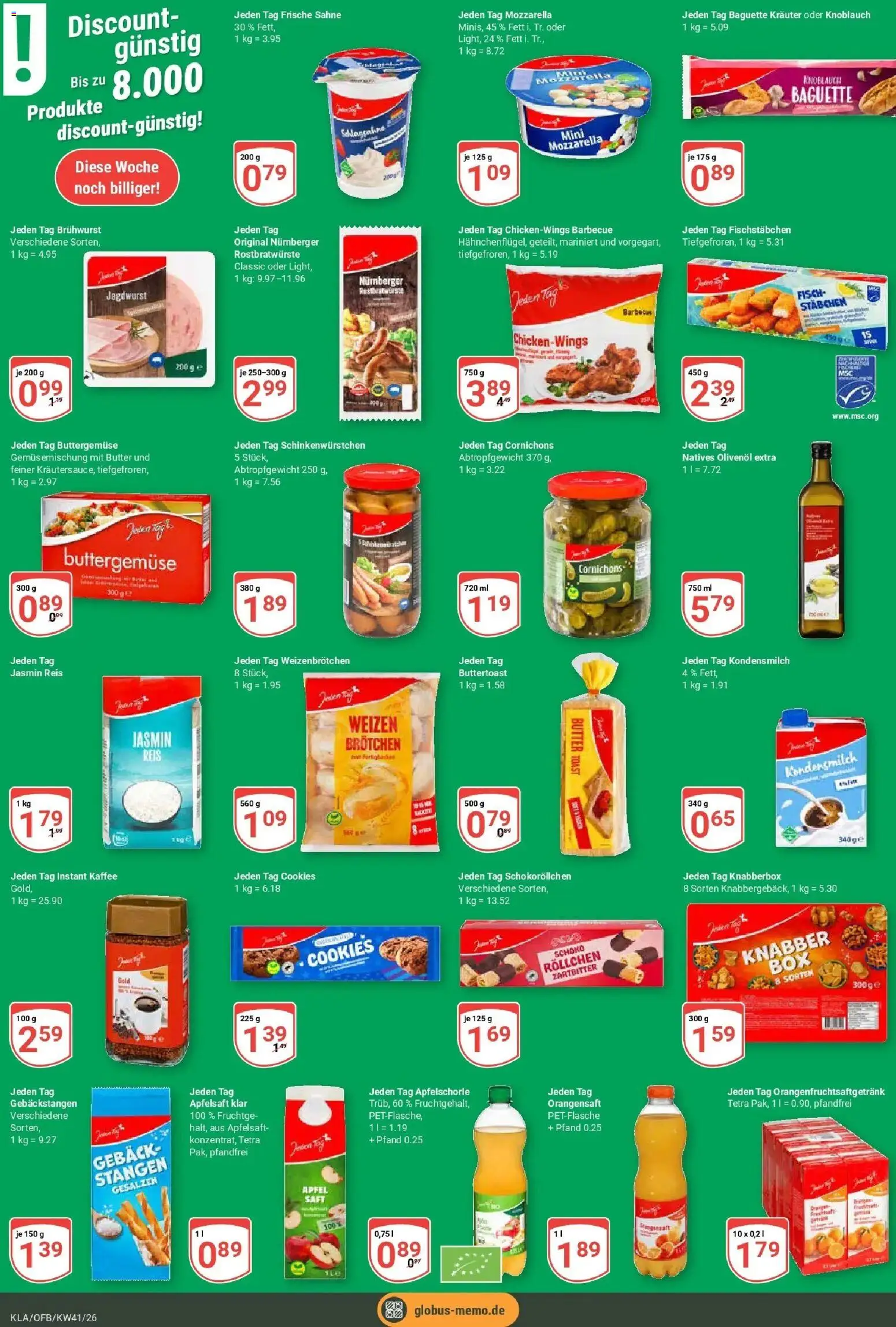 Globus Prospekt Kaiserslautern (ab 05.10.2026) » Angebote online | Seite: 11 | Produkte: Butter, Olivenol, Knoblauch, Kondensmilch