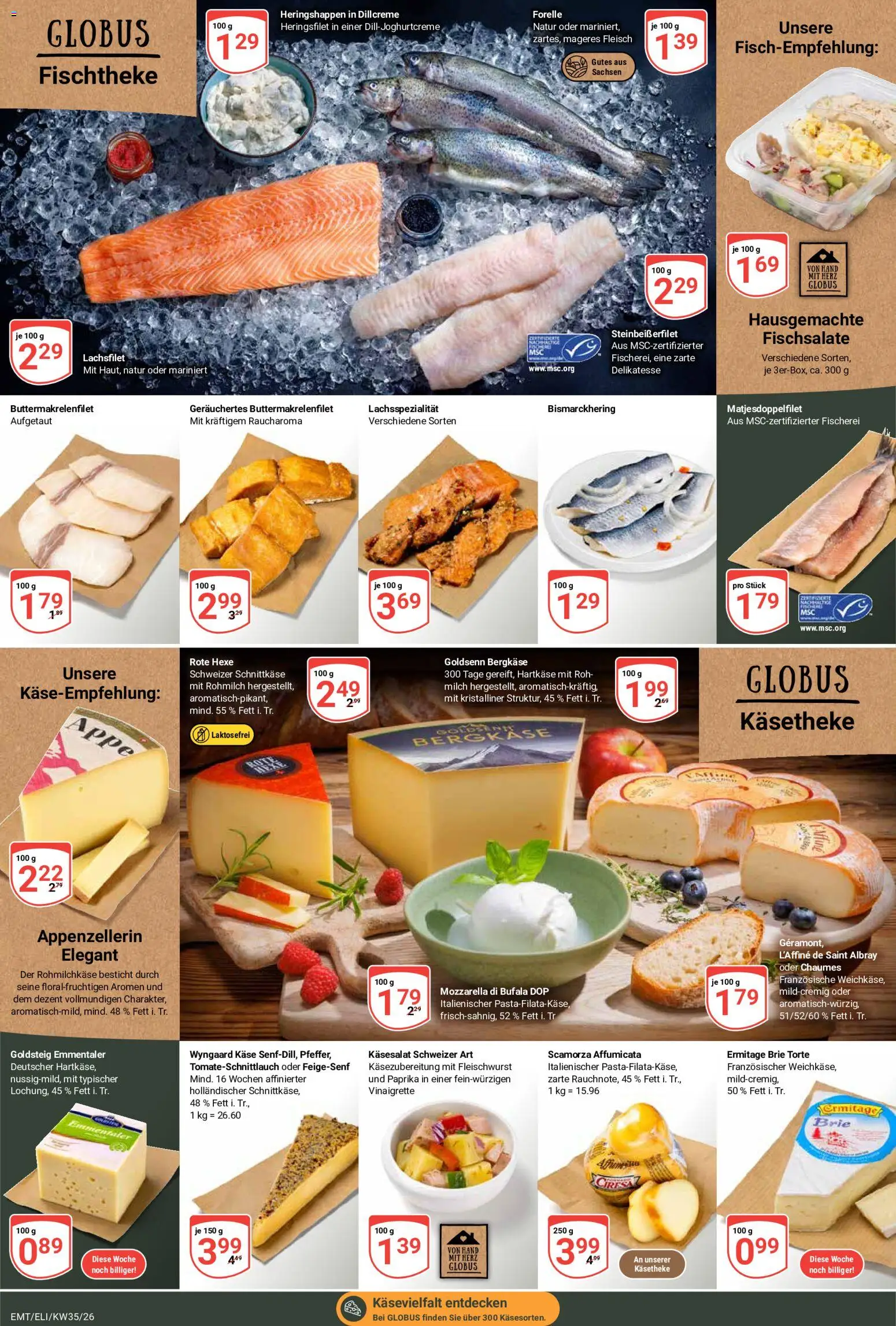 Globus Prospekt Erfurt – gültig ab 24.08.2026 | Seite: 9 | Produkte: Milch, Käse, Mozzarella, Paprika