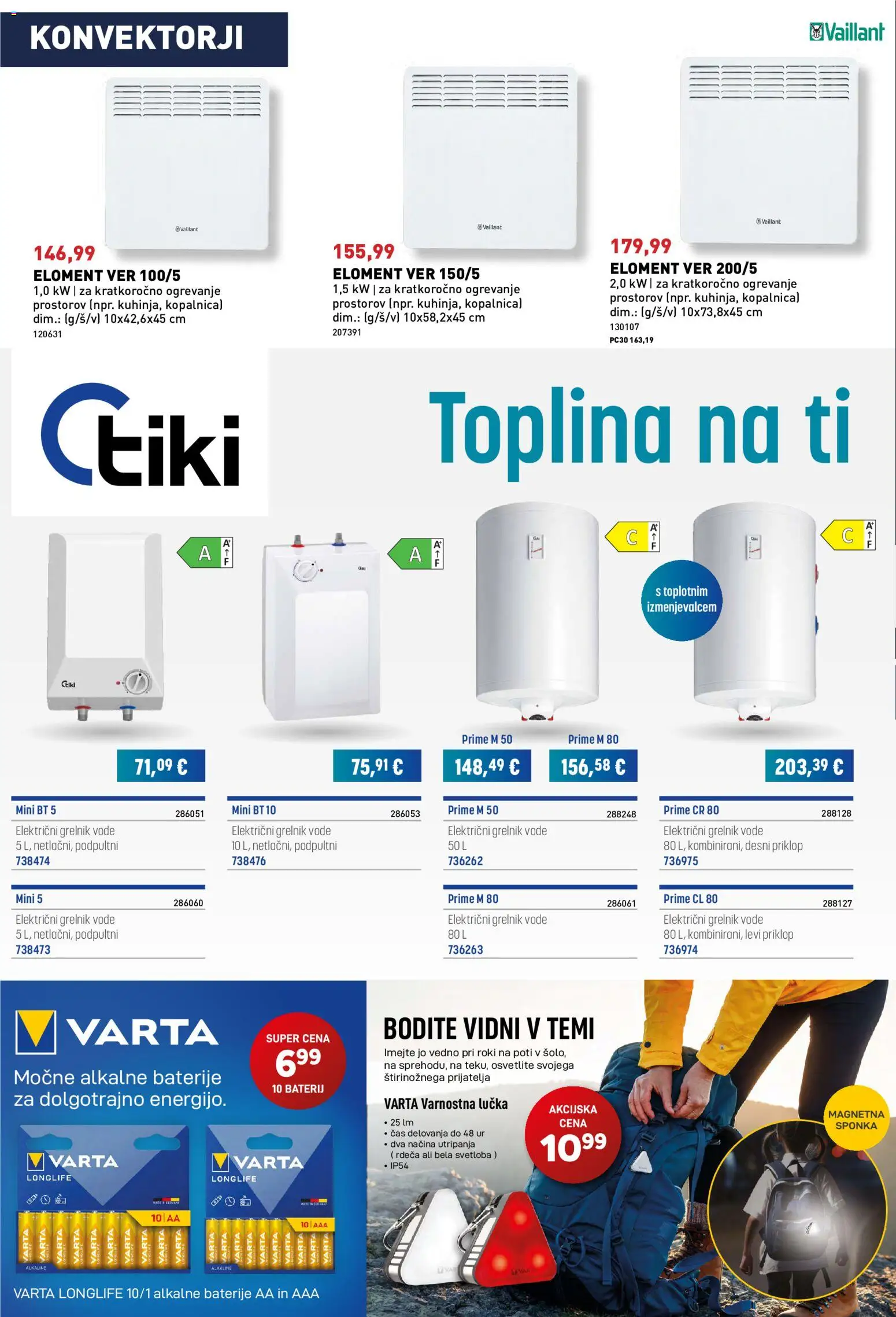 Novi Inpos katalog ponudbe – veljaven od 10.09.2026 | Stran: 6 | Izdelki: Baterije, Grelnik vode