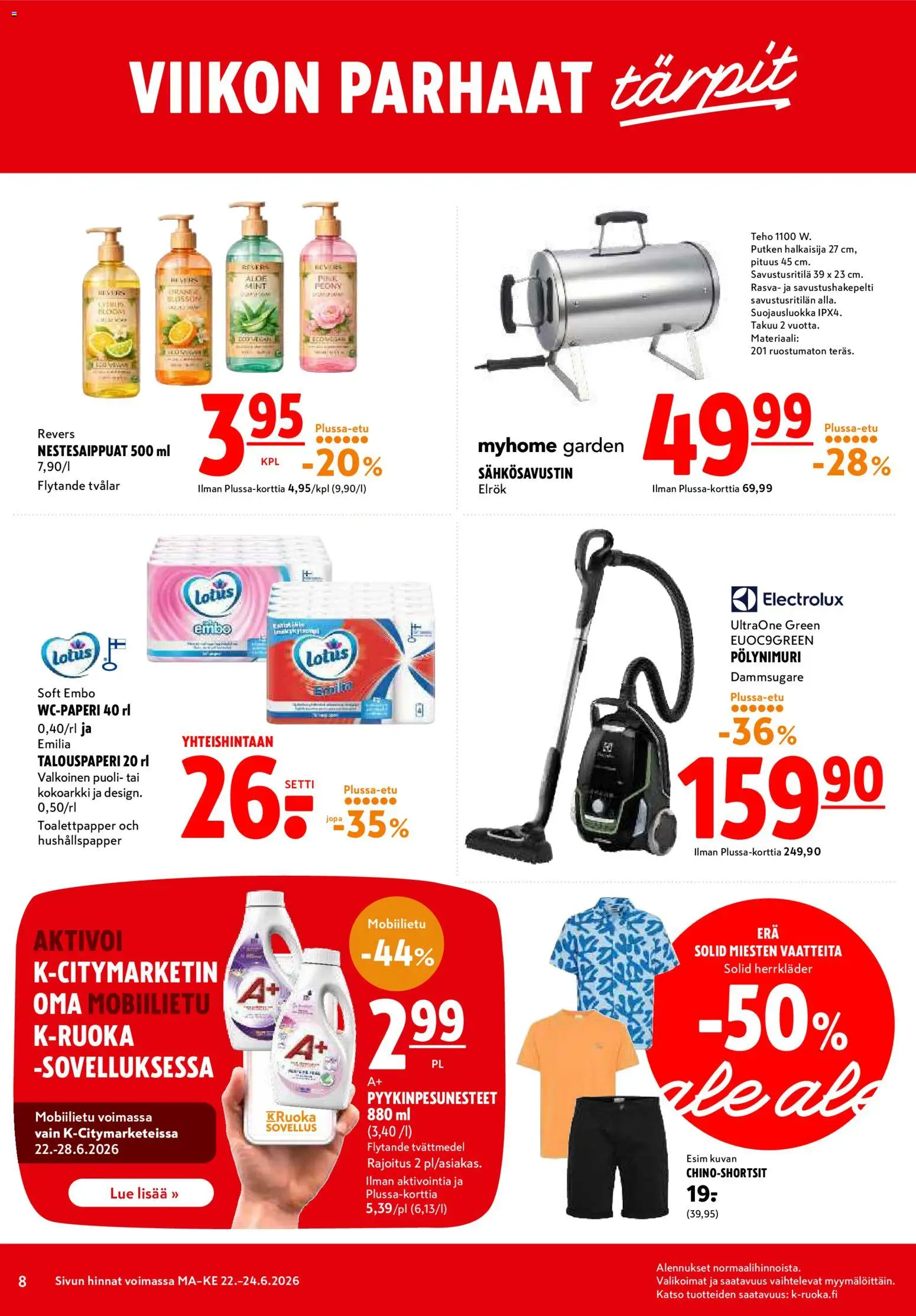 K-Citymarket tarjoukset – voimassa 22/06/2026 alkaen | Sivu: 8