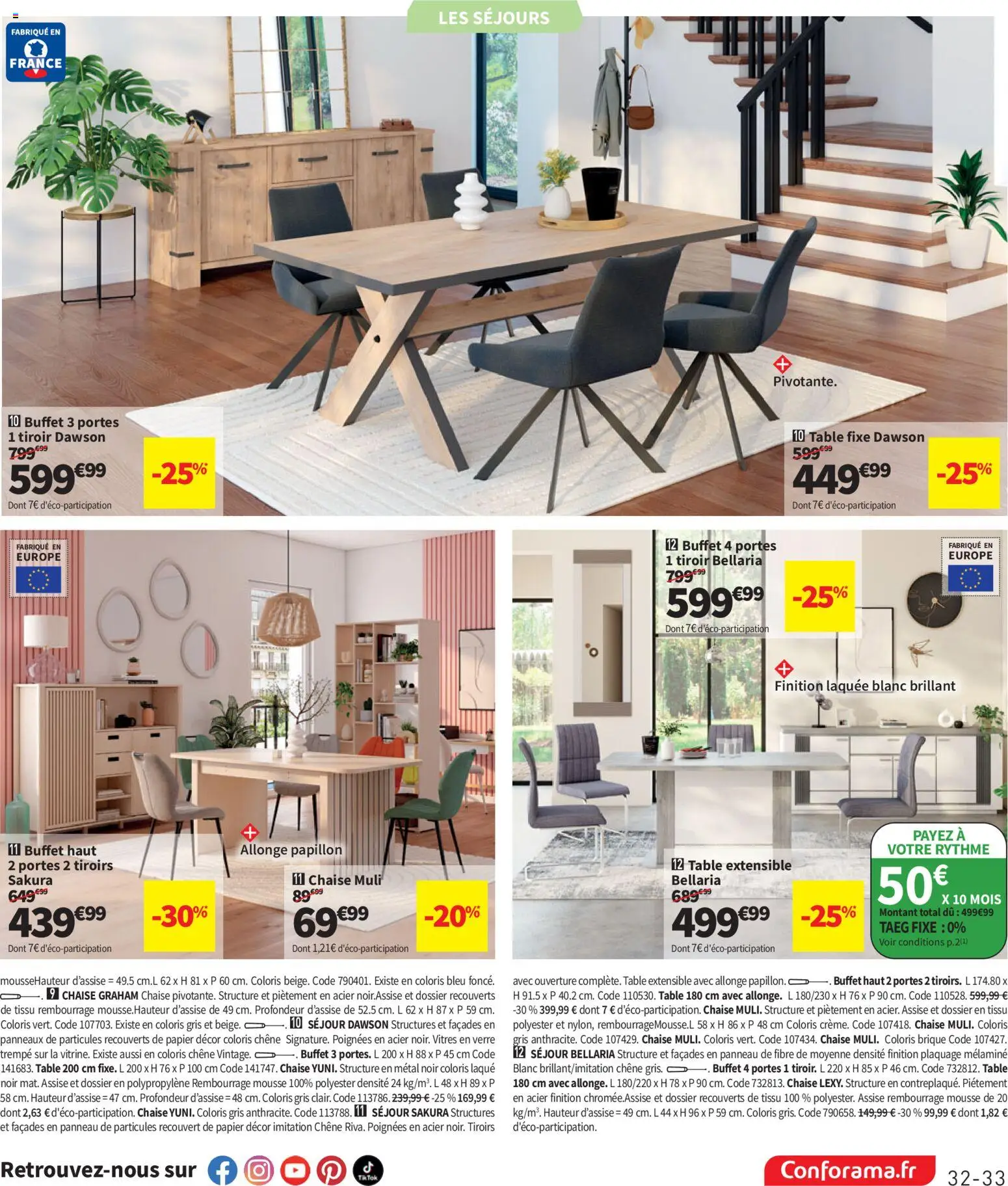 {H1} | Page: 33 | Produits: Table extensible, Poignées, Laque, Table