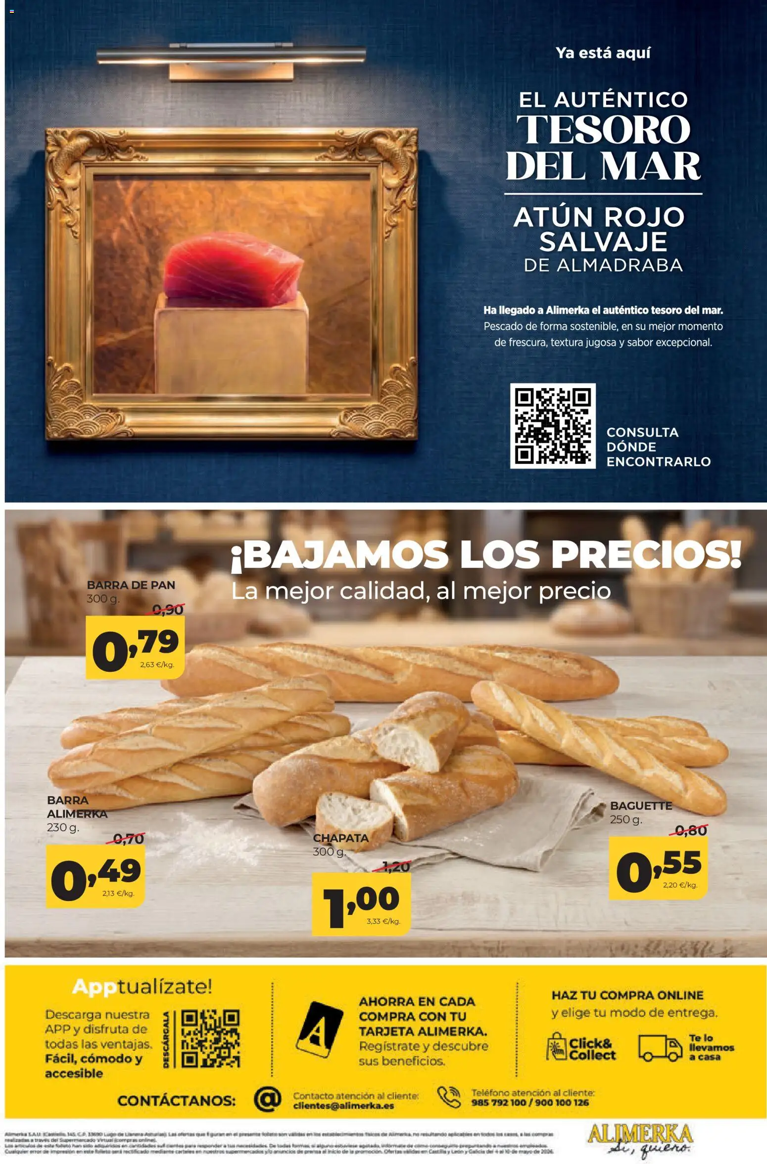 Alimerka folleto Castilla y León │ válido desde el 04.05.2026 | Página: 16 | Productos: Pan, Pescado, Té, Teléfono