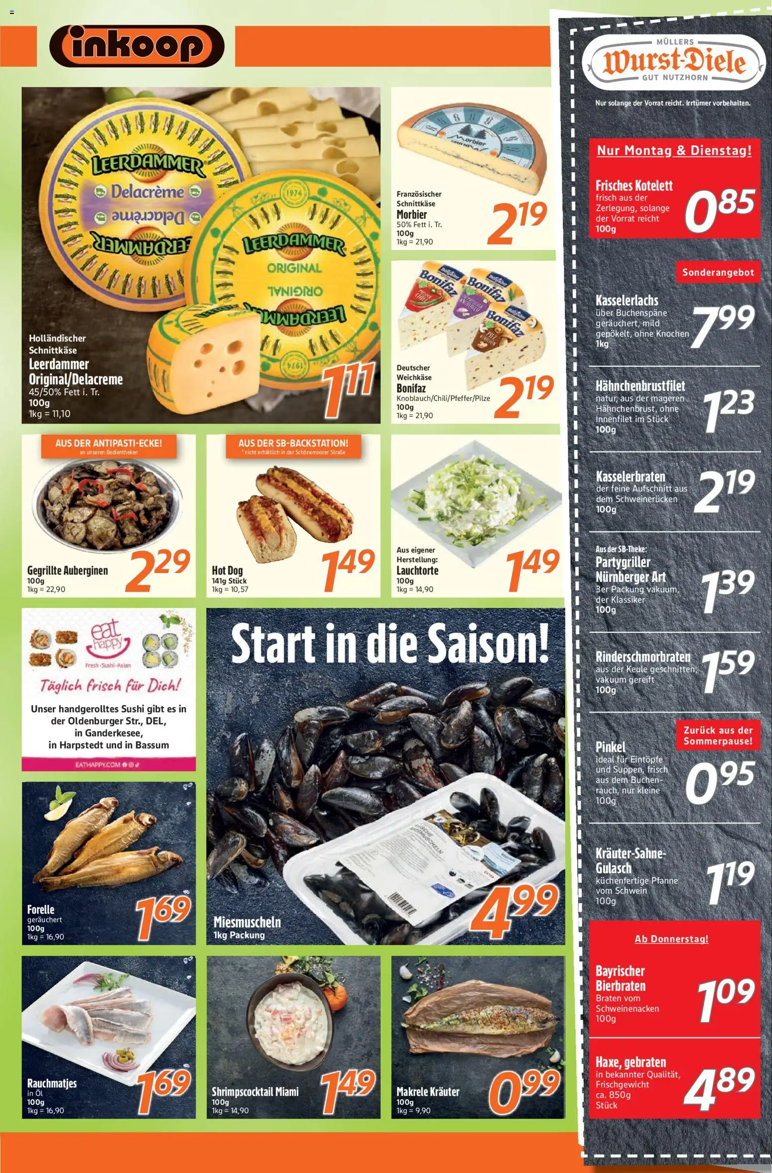 Inkoop Prospekt – gültig ab 21.09.2026 | Seite: 3 | Produkte: Öl, Schweinenacken, Leerdammer, Makrele