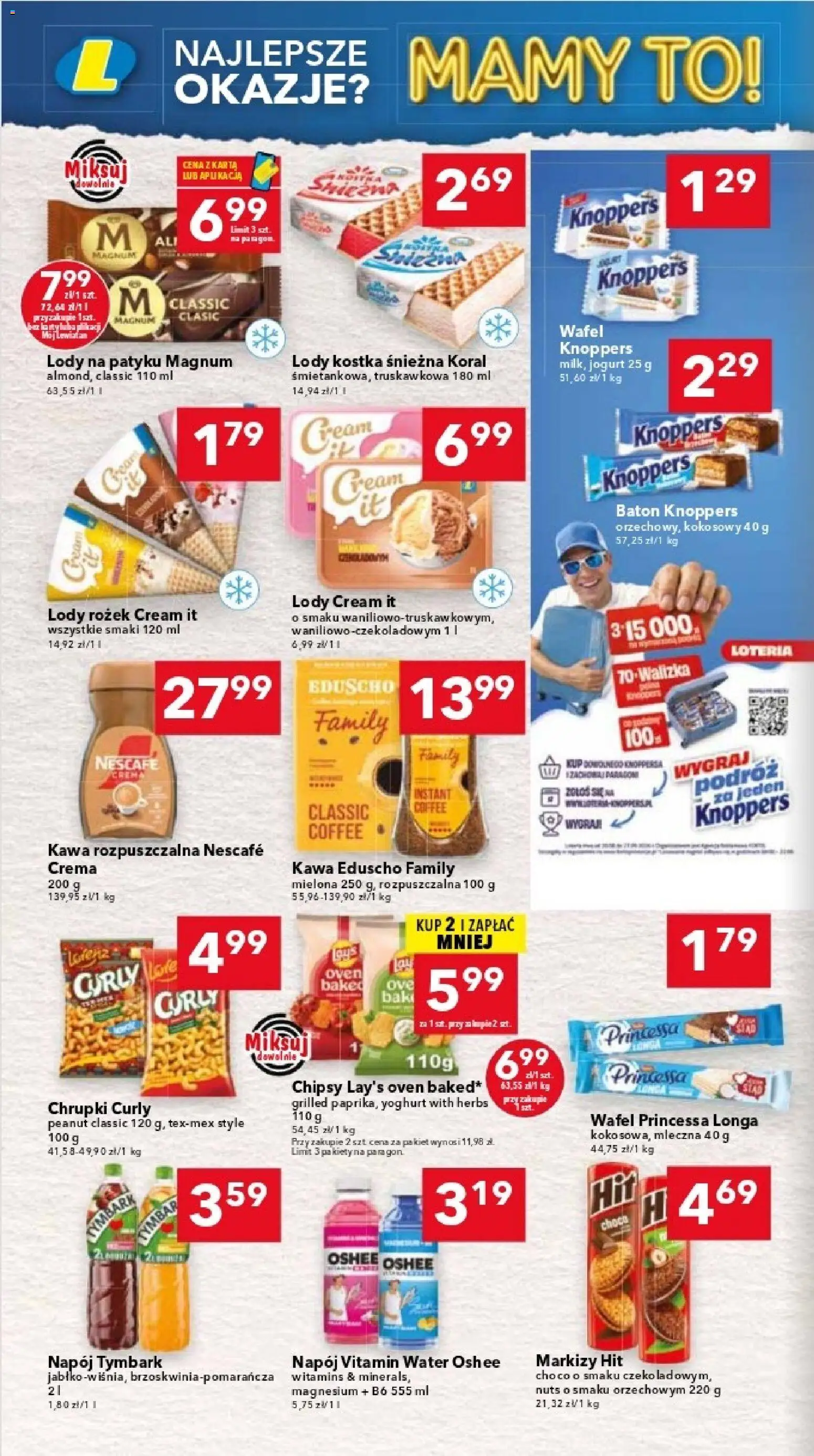 Lewiatan gazetka - Warszawa od 13.08.2026 | Strona: 6 | Produkty: Chrupki, Magnum, Knoppers baton, Kawa