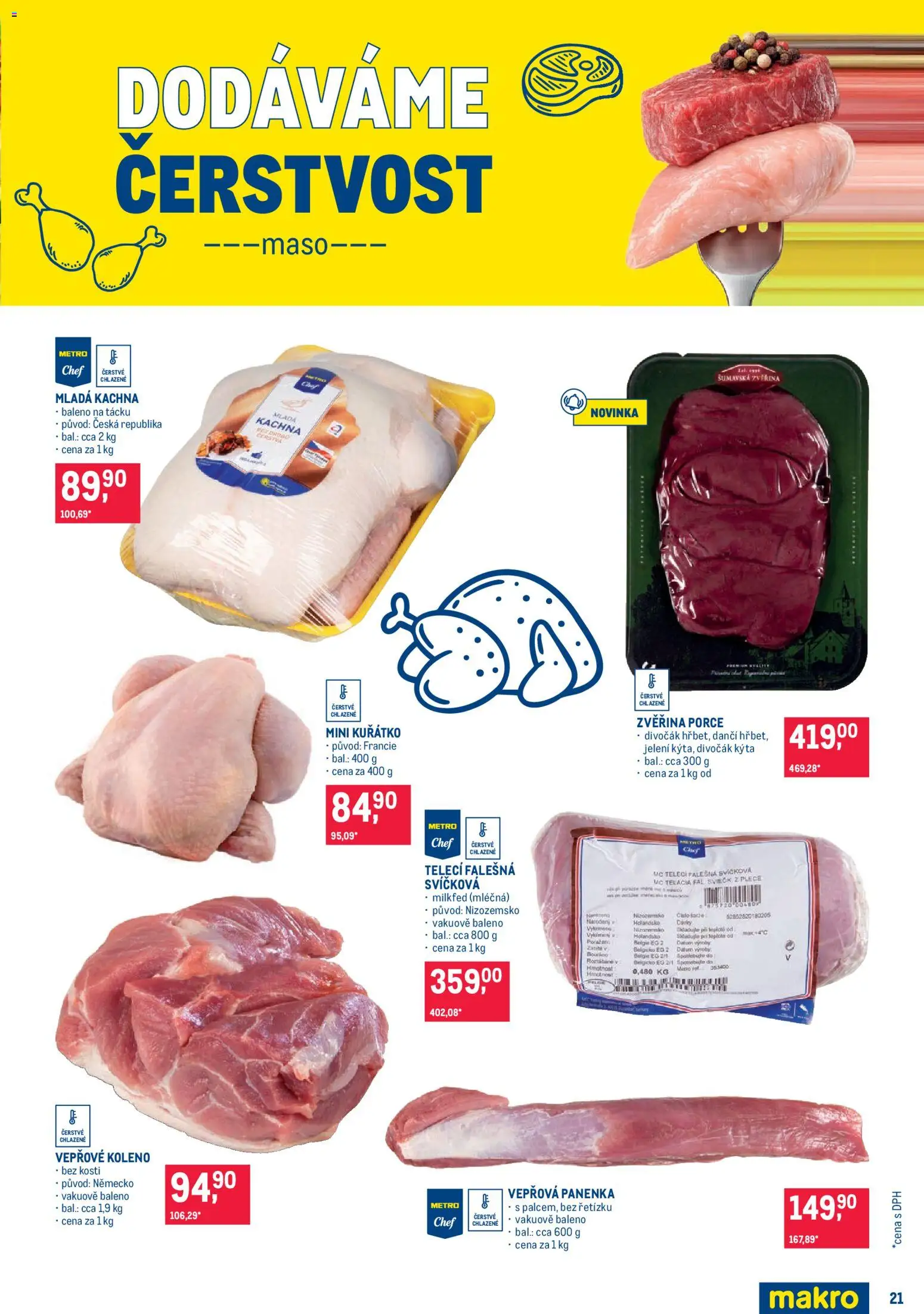 Makro leták - Pro milovníky jídla od 07.10.2026 | Strana: 21 | Produkty: Falešná svíčková, Vepřová panenka, Maso, Kýta