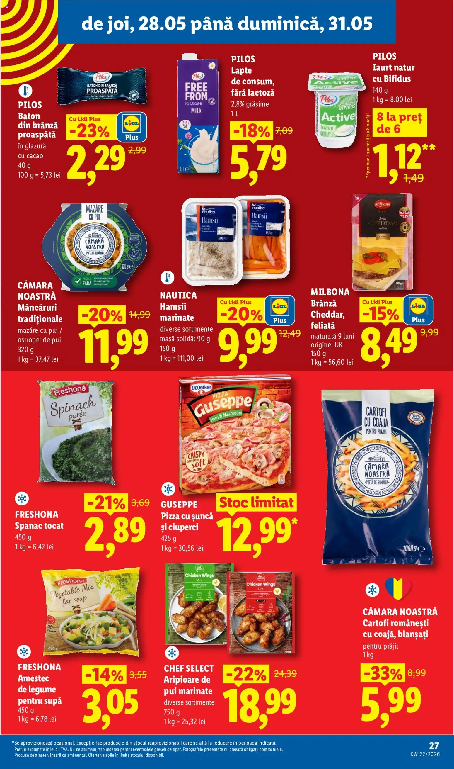 Noul catalog Lidl – valabil de la 25.05.2026 | Pagină: 27 | Produse: Toplar, Lapte, Iaurt, Cartofi