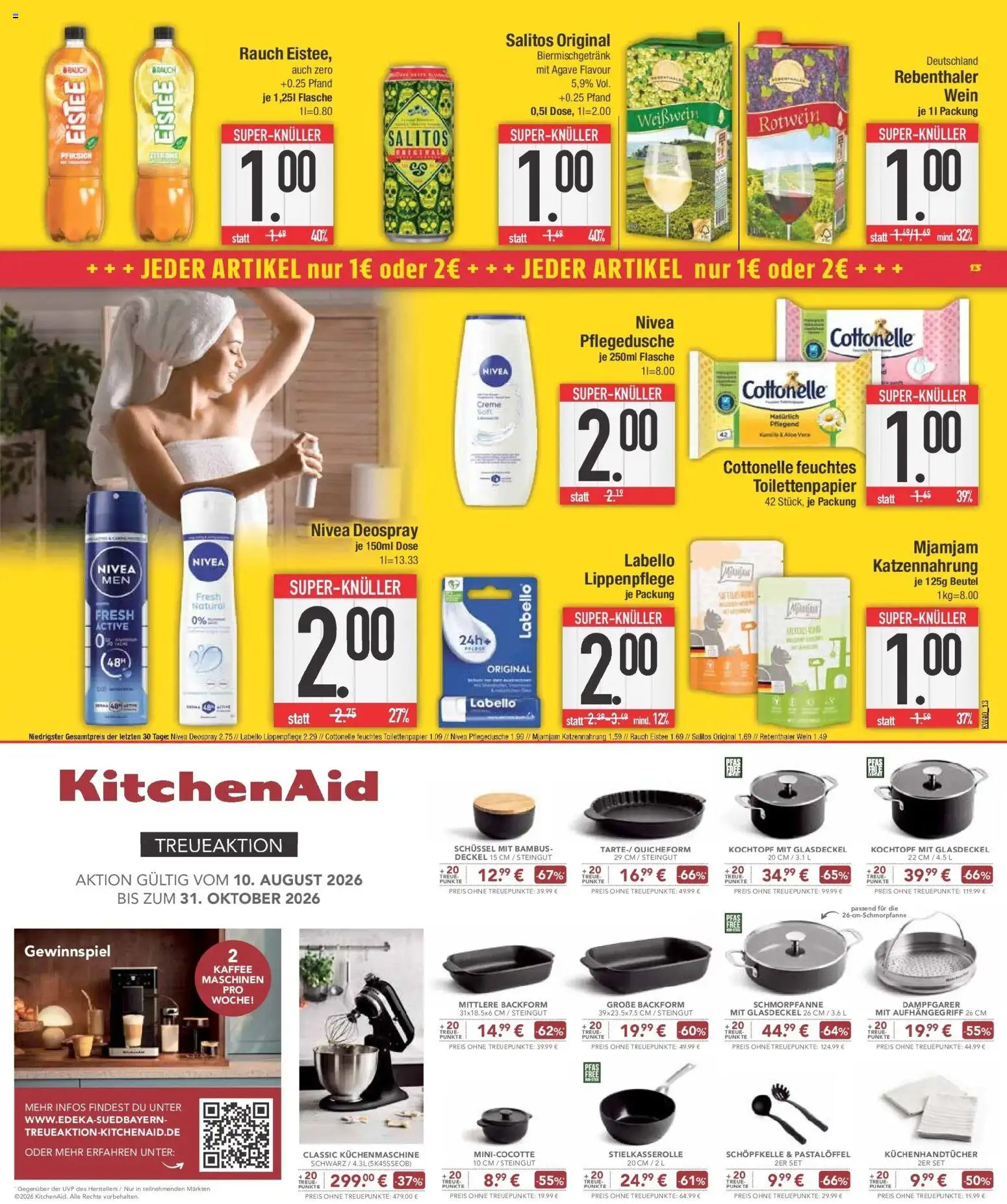 E center Prospekt Deggendorf (ab 28.09.2026) zum Blättern | Seite: 13 | Produkte: Kaffee, Rotwein, Pfirsich, Deospray