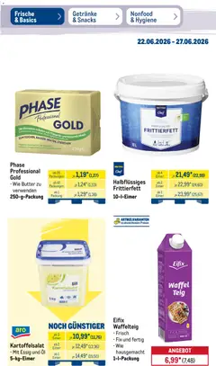 Metro Prospekt ab 22.06.2026 gültig | Seite: 17 | Produkte: Buttermilch, Butter, Öl, Essig
