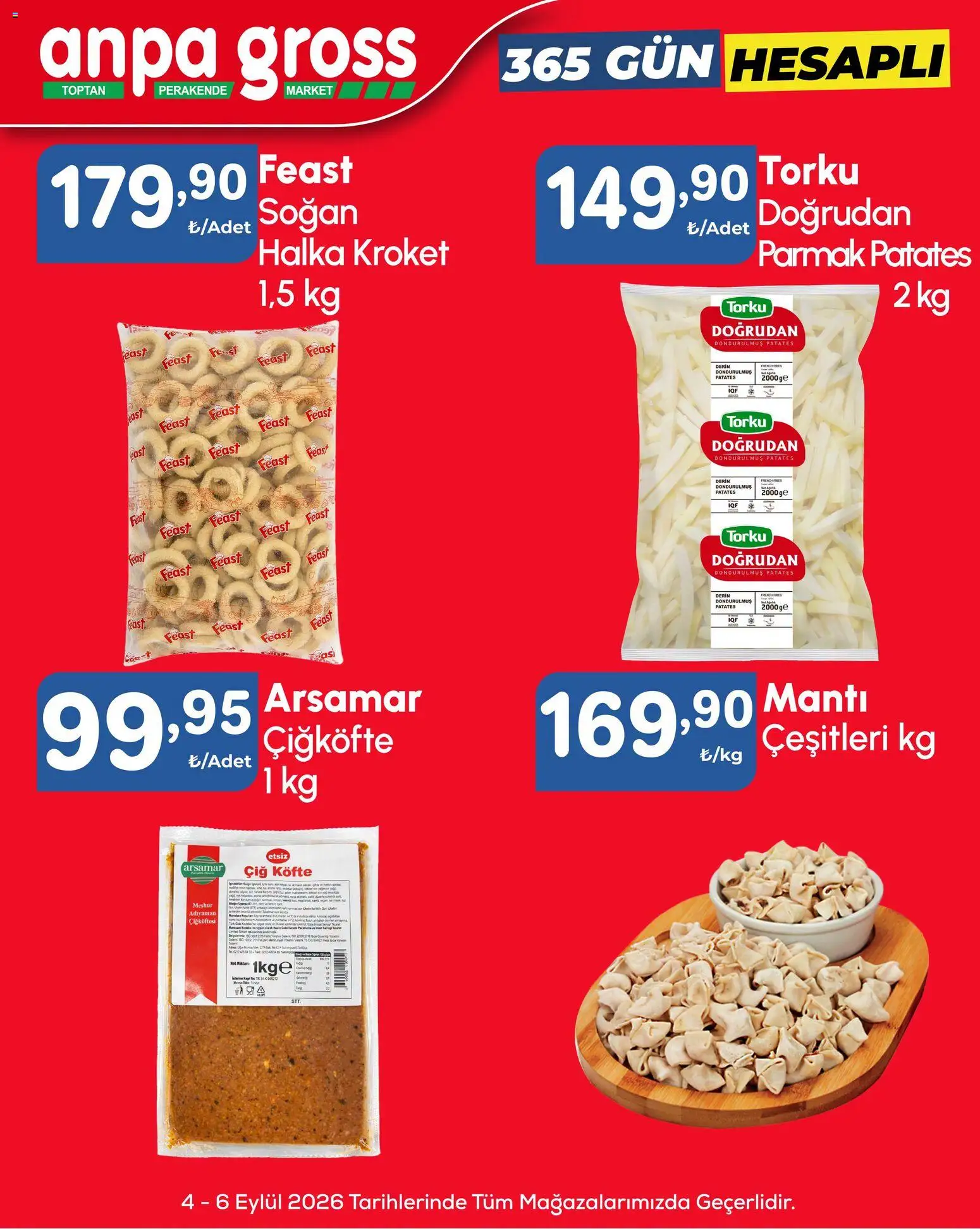 Anpa Gross - Hafta sonu fırsatları - 04 Eylül 2026 tarihinden itibaren geçerlidir | Sayfa: 5 | Ürünler: Patates, Soğan
