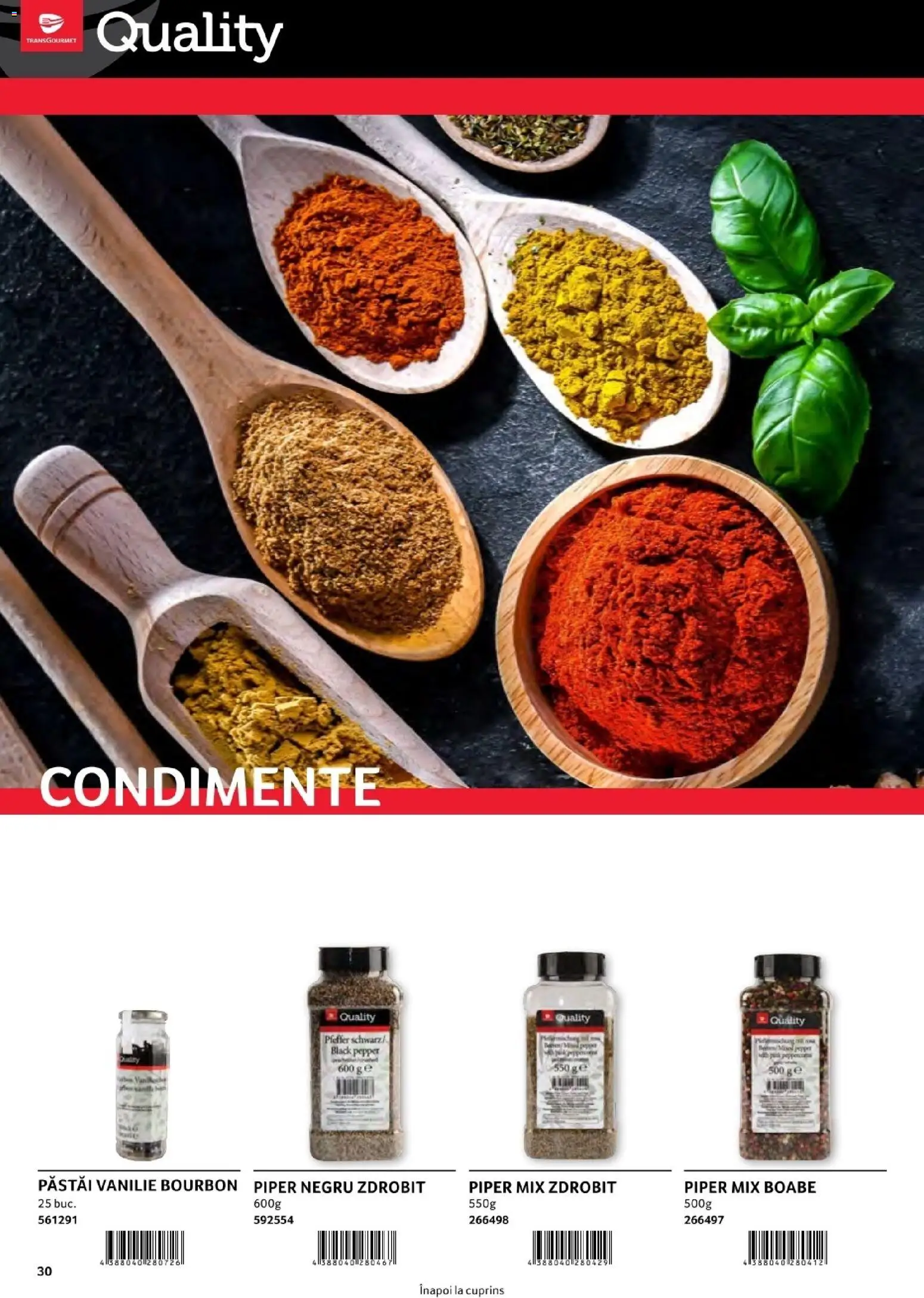 Noul catalog Selgros – valabil de la 01.08.2026 | Pagină: 30 | Produse: Bourbon, Condimente, Piper, Black