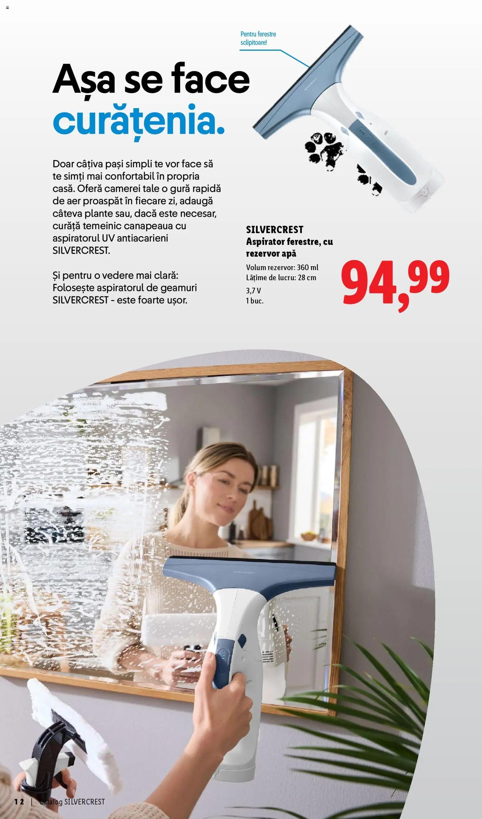 Noul catalog Lidl – valabil de la 30.03.2026 | Pagină: 12 | Produse: Aspirator, Apă