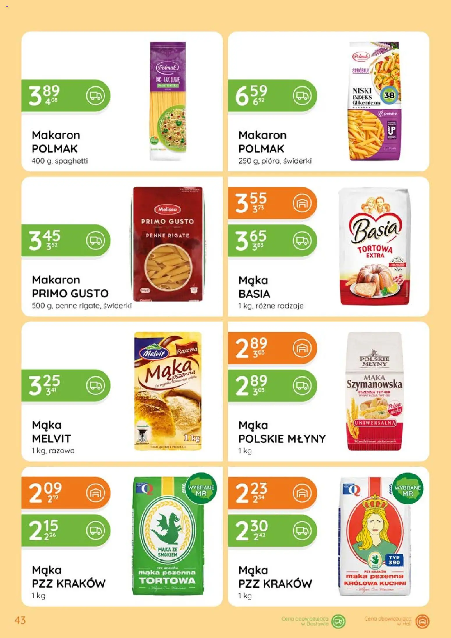 Eurocash gazetka od 20.08.2026 | Strona: 43 | Produkty: Spaghetti, Penne, Makaron, Mąka