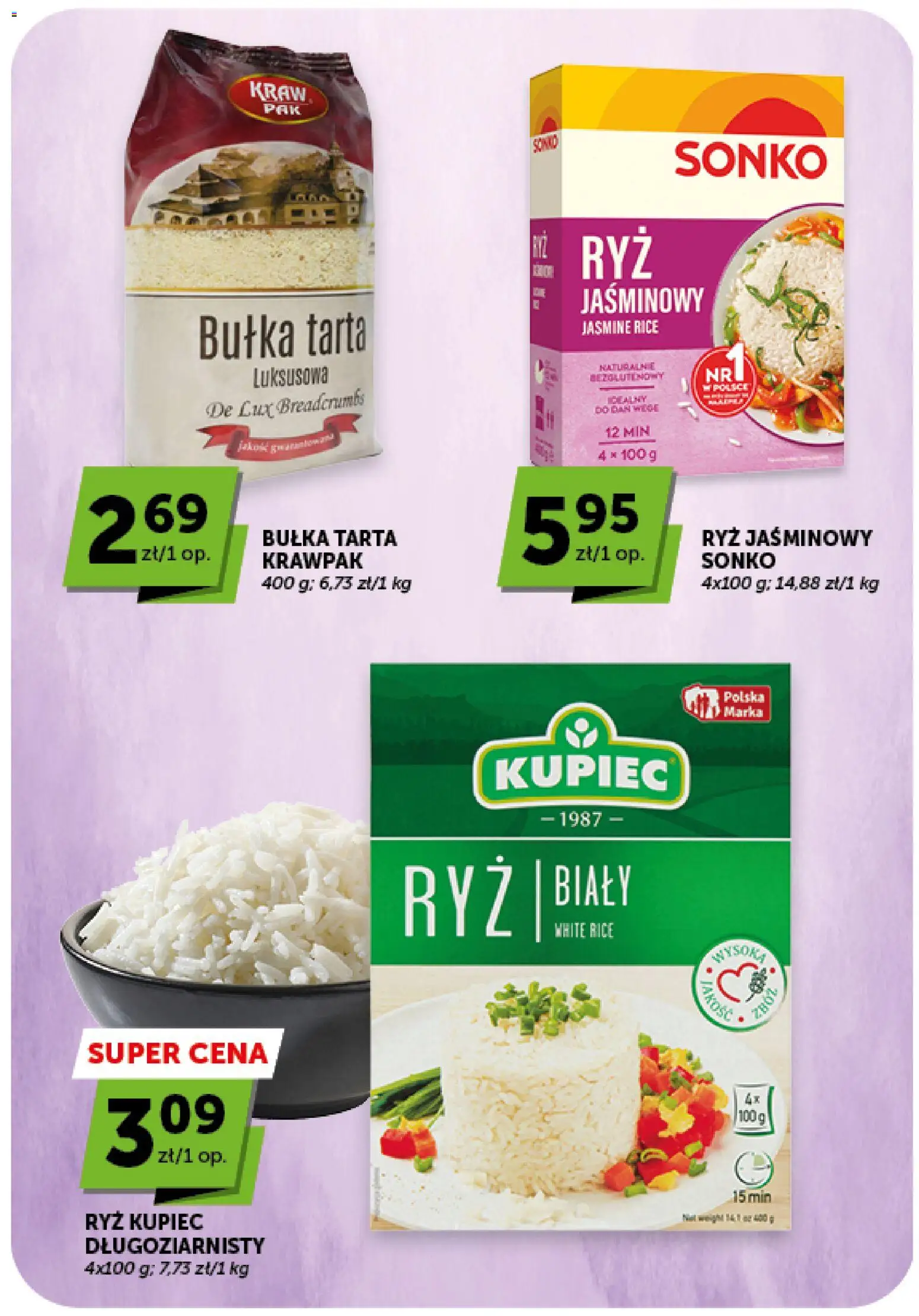 Groszek gazetka - Market od 16.07.2026 | Strona: 26 | Produkty: Bułka tarta, Bułka, Ryż
