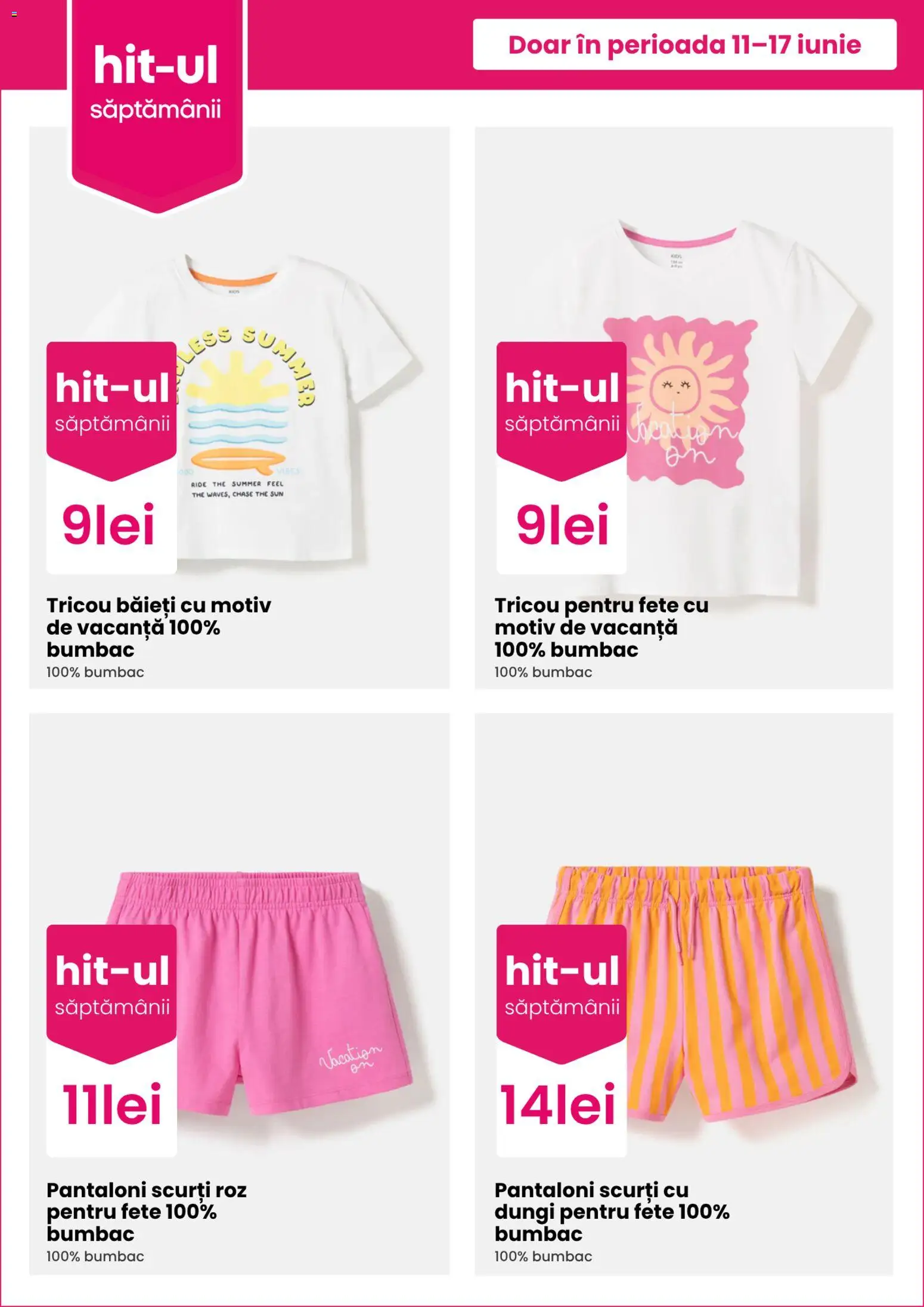 Noul catalog Pepco – valabil de la 11.06.2026 | Pagină: 2 | Produse: Tricou, Pantaloni, Pantaloni scurți