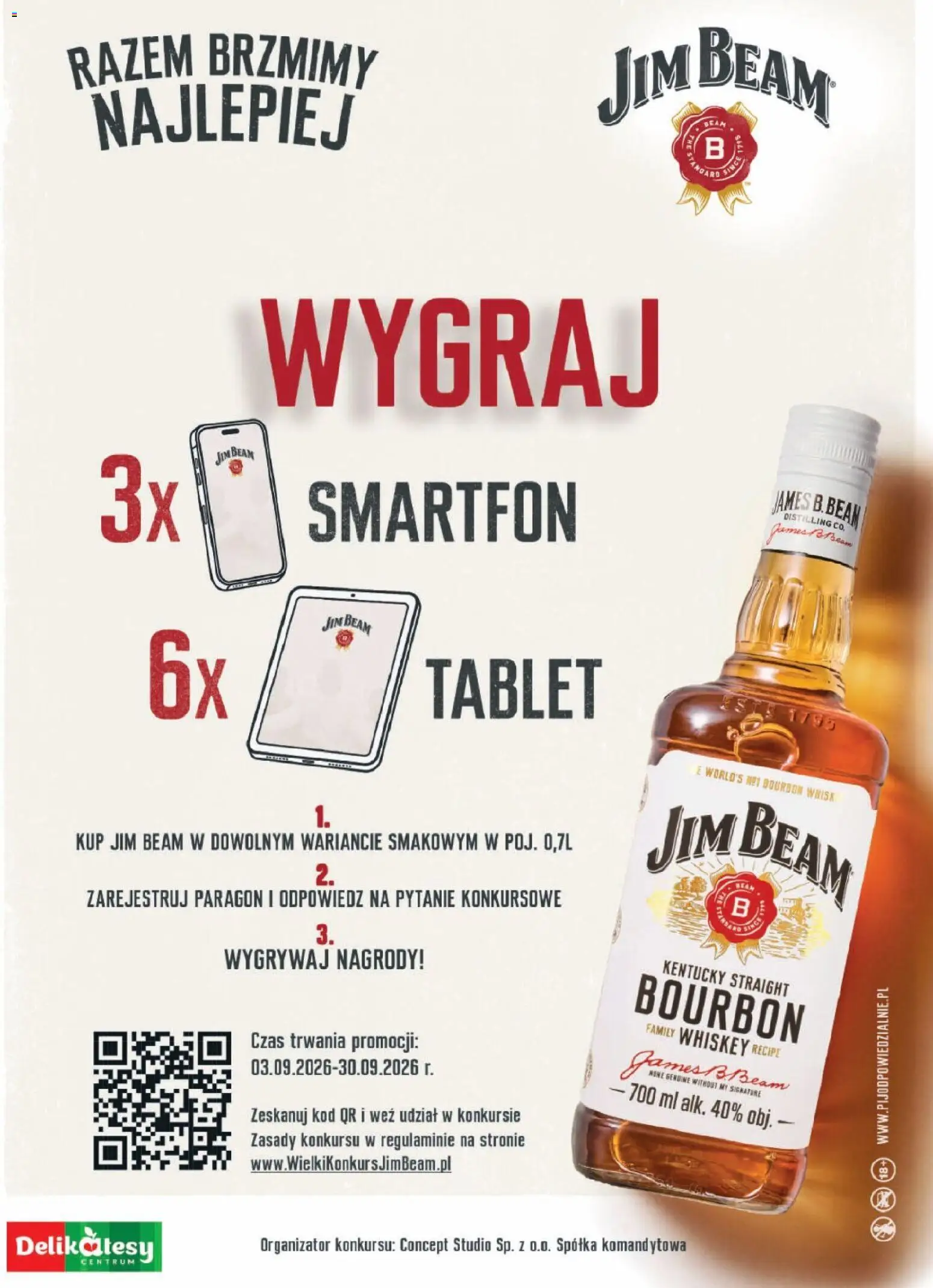 Delikatesy Centrum gazetka - DeliBarek od 03.09.2026 | Strona: 22 | Produkty: Tablet, Bourbon, Jim Beam, Delikatesy