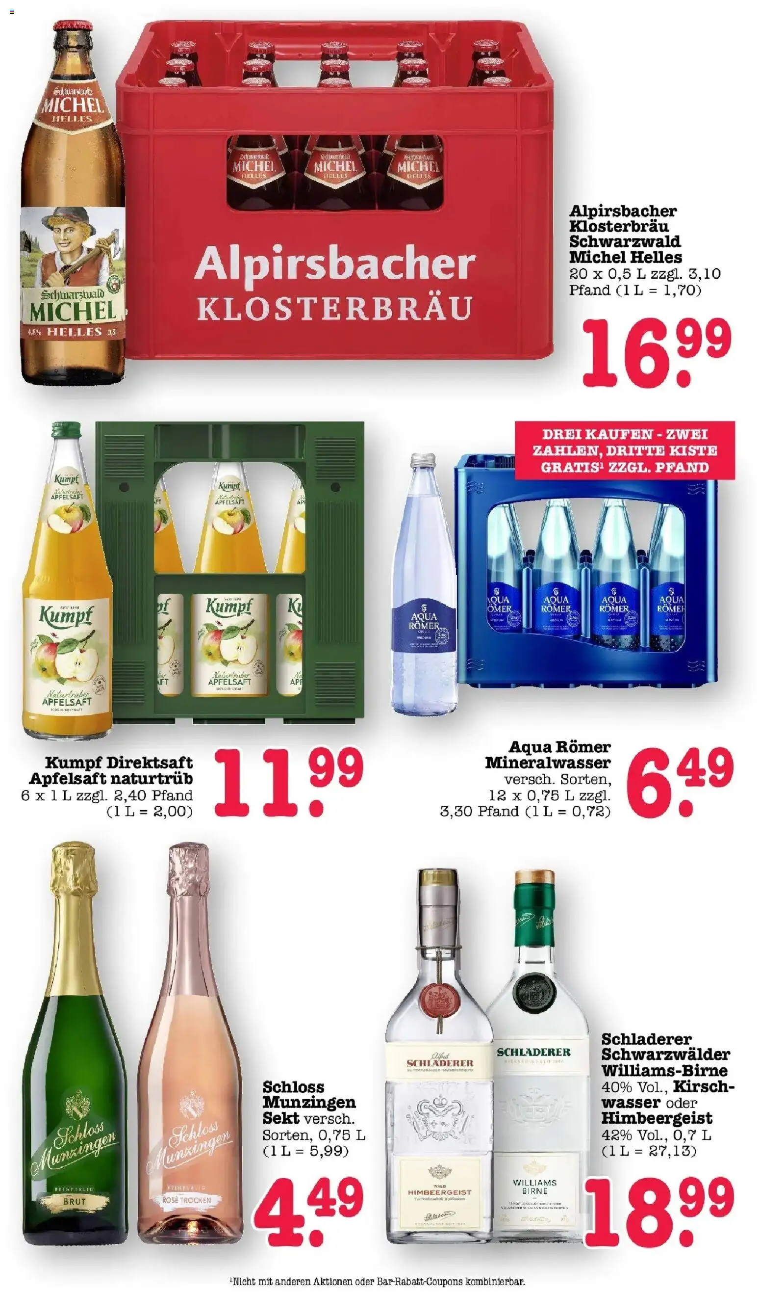 Edeka Prospekt Karlsruhe (ab 17.08.2026) » Angebote Online | Seite: 23 | Produkte: Sekt, Mineralwasser, Wasser, Birne