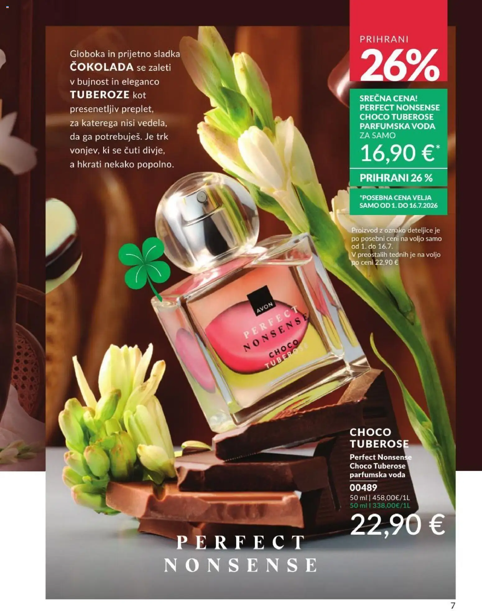 Novi Avon katalog ponudbe – veljaven od 30.06.2026 | Stran: 7 | Izdelki: Cokolada, Voda, Parfumska voda