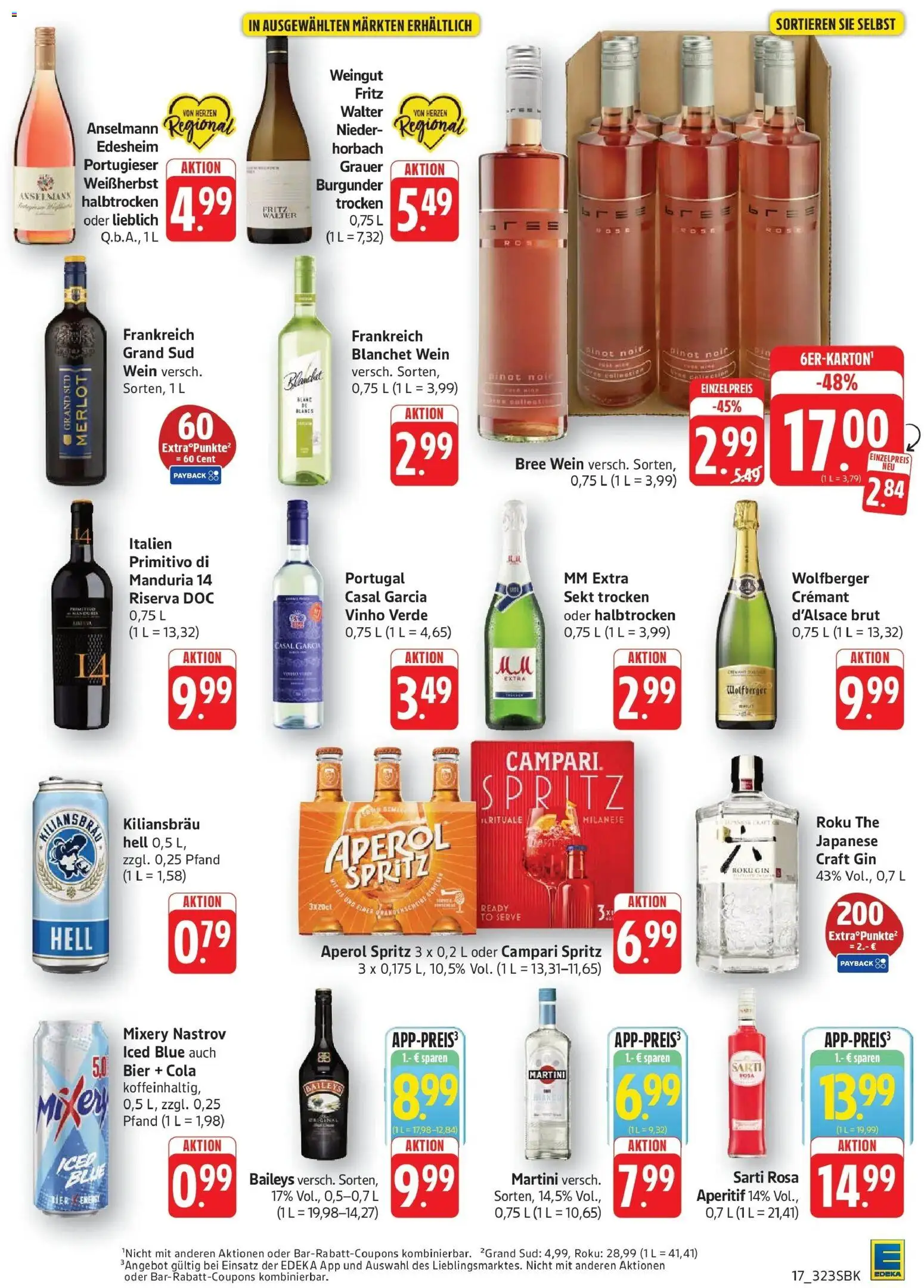 Edeka Prospekt Pirmasens (ab 10.08.2026) » Angebote Online | Seite: 17 | Produkte: Martini, Cola, Sekt, Campari