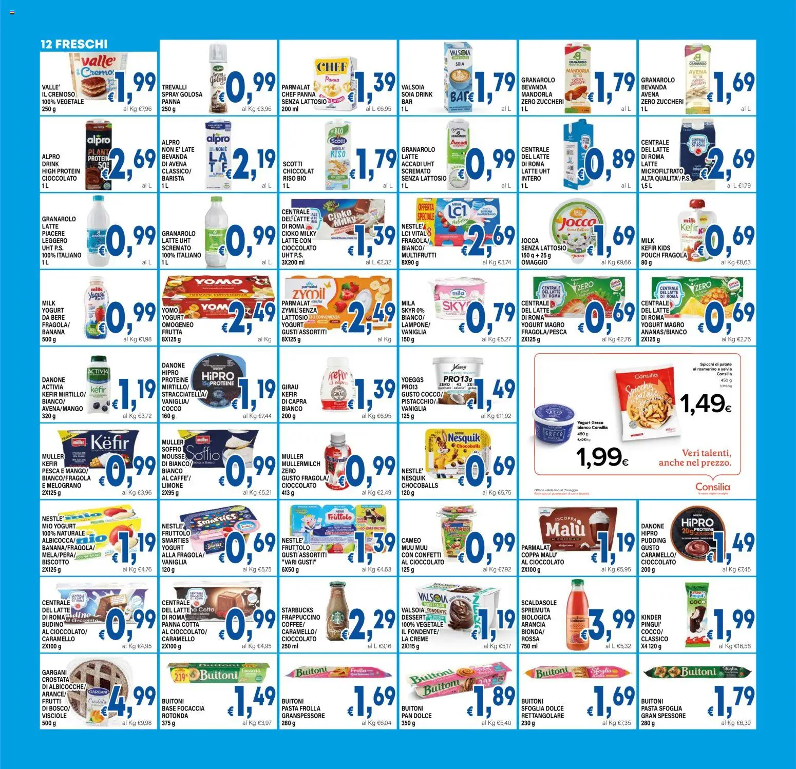 Volantino DEM del 20.05.2026 | Pagina: 12 | Prodotti: Rosmarino, Pasta sfoglia, Frutta, Latte