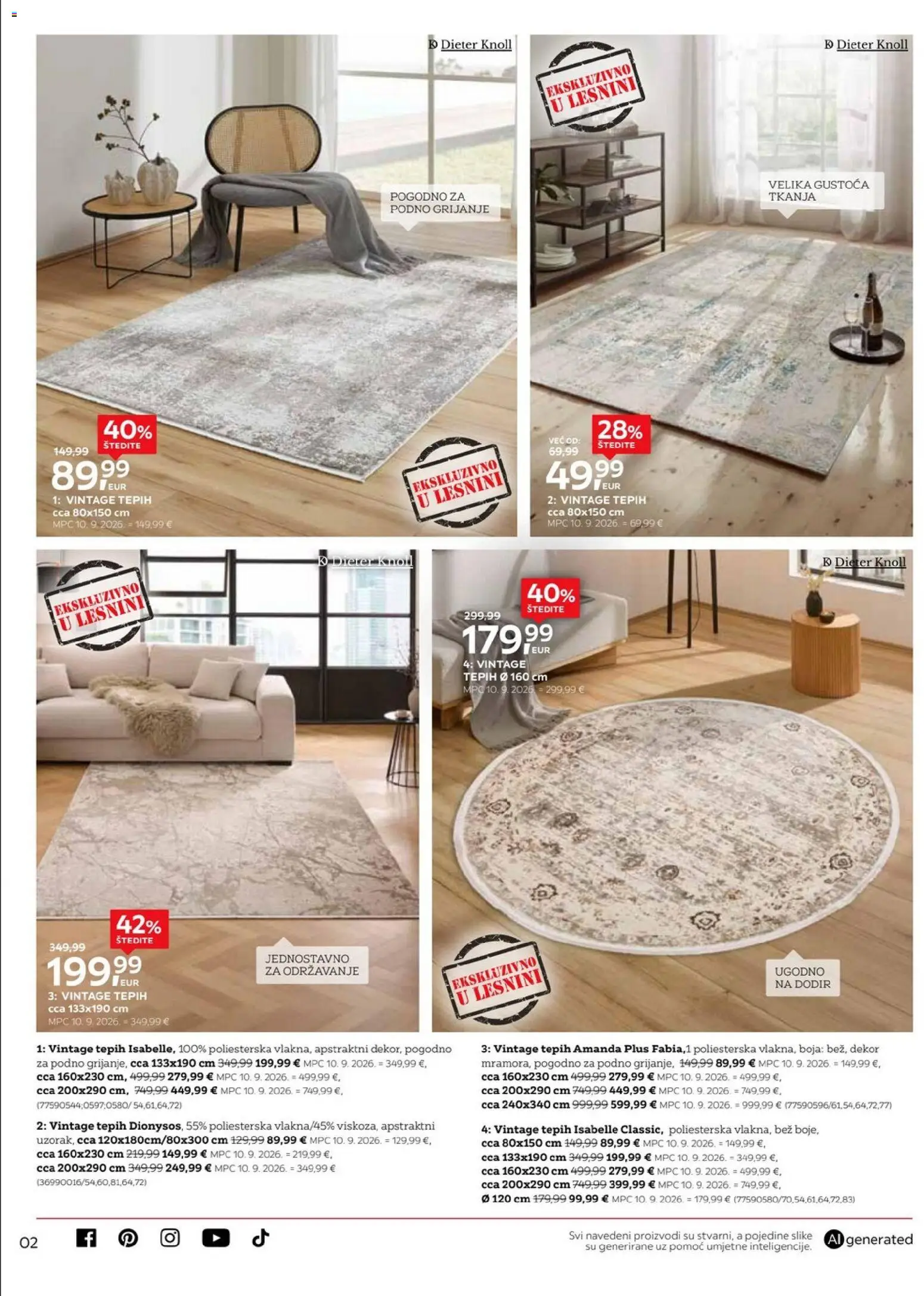 Lesnina katalog | vrijedi od 01.09.2026 | Stranica: 2 | Proizvodi: Tepih