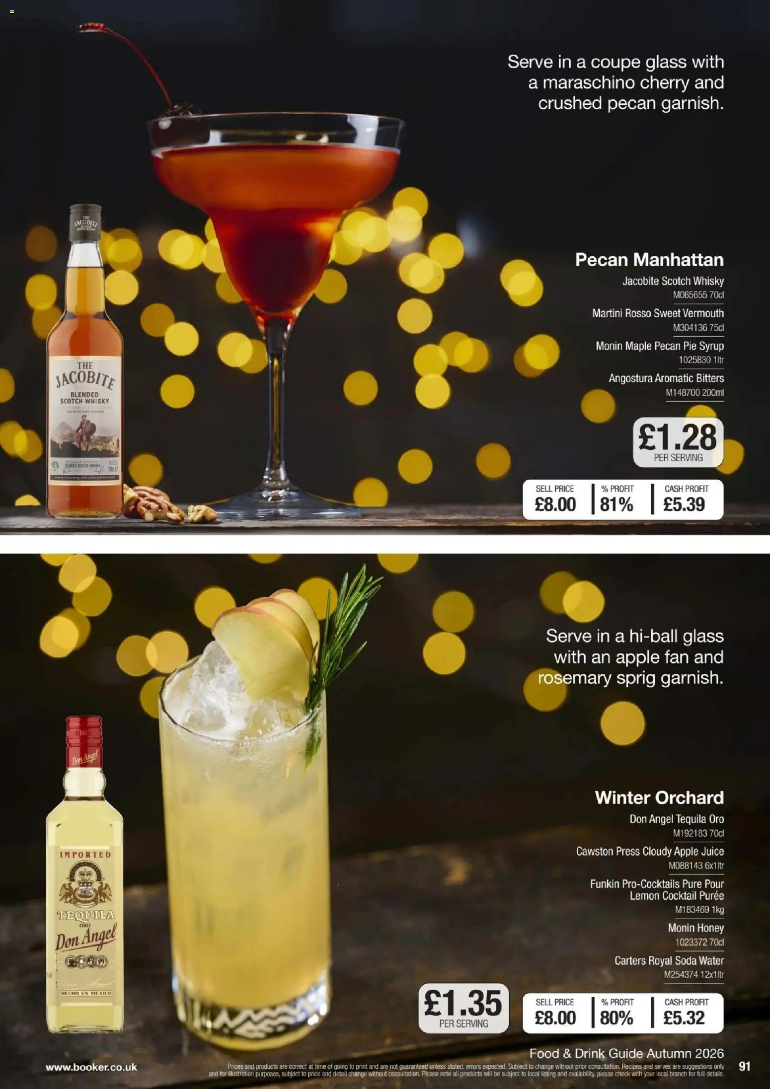 {H1} | Page: 91 | Products: Apple, Juice, Tequila, Monin