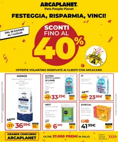 Anteprima del volantino Arcaplanet volantino valido a partire dal 18.06.2026