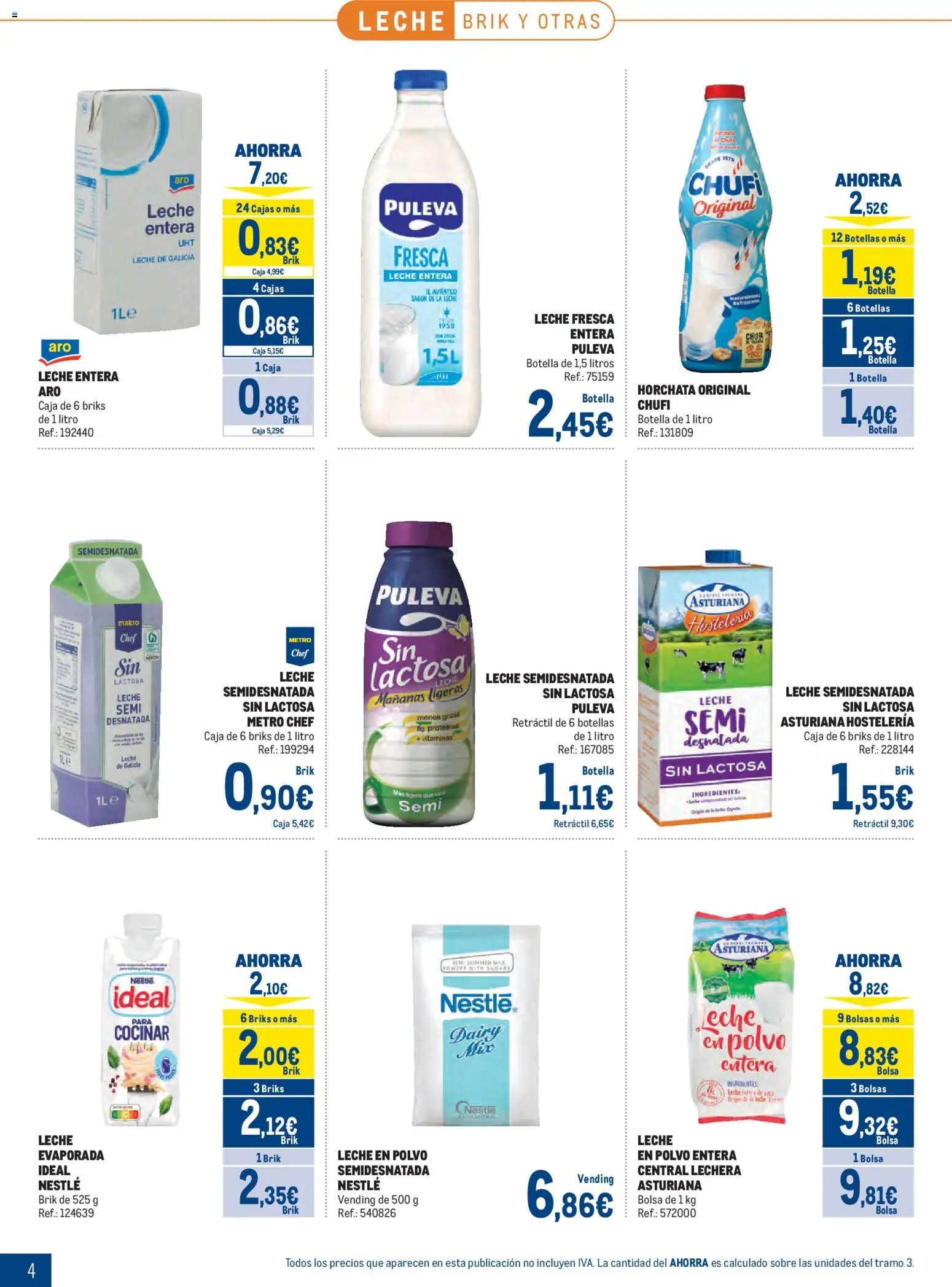 Makro Lácteos │ válido desde el 05/10/2026 | Página: 4 | Productos: Polvo, Leche sin lactosa, Leche, Caja