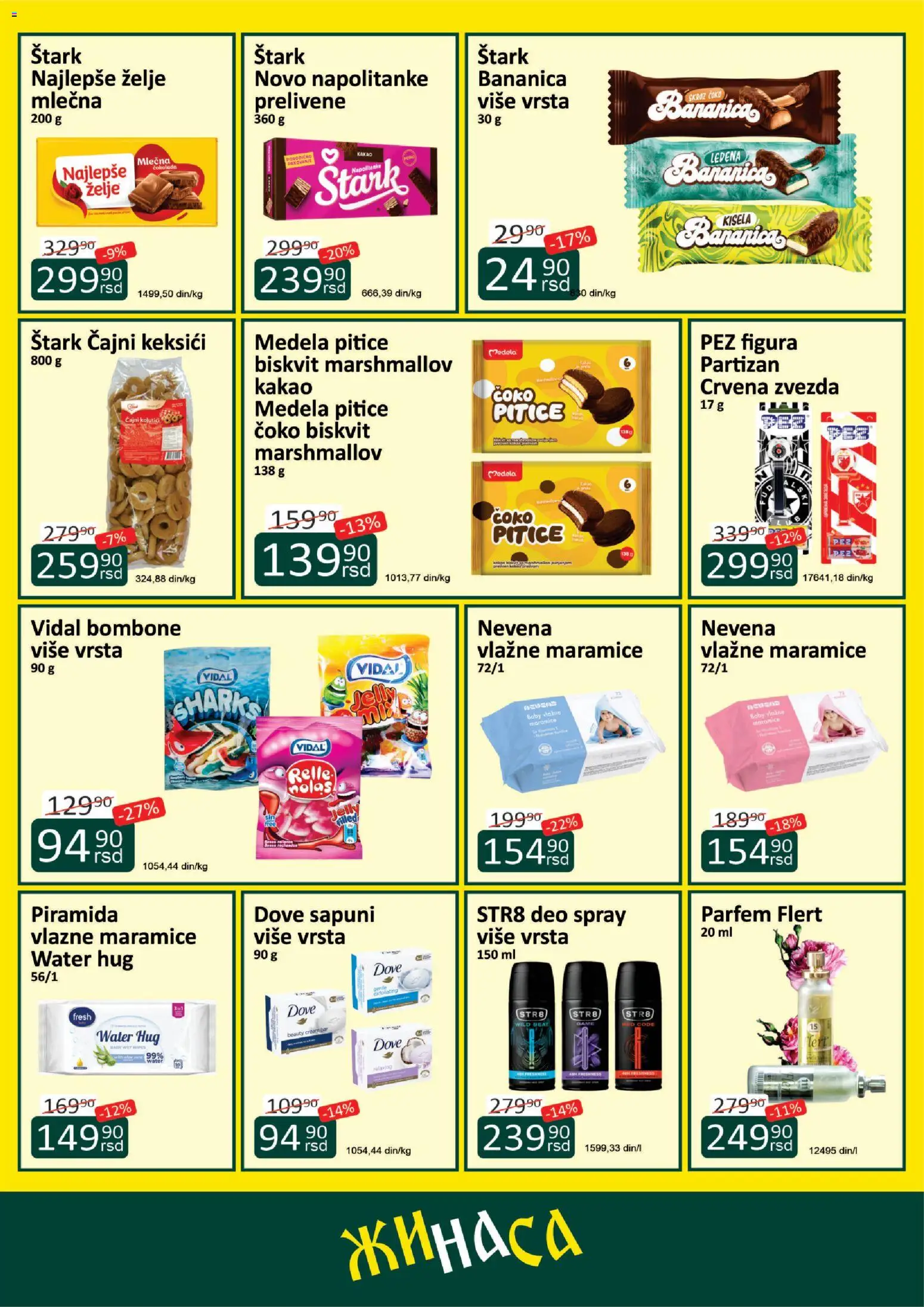 ŽINASA katalog - važi od 01.07.2026 | Strana: 7 | Proizvode: Parfem, Hell, Napolitanke, Dove