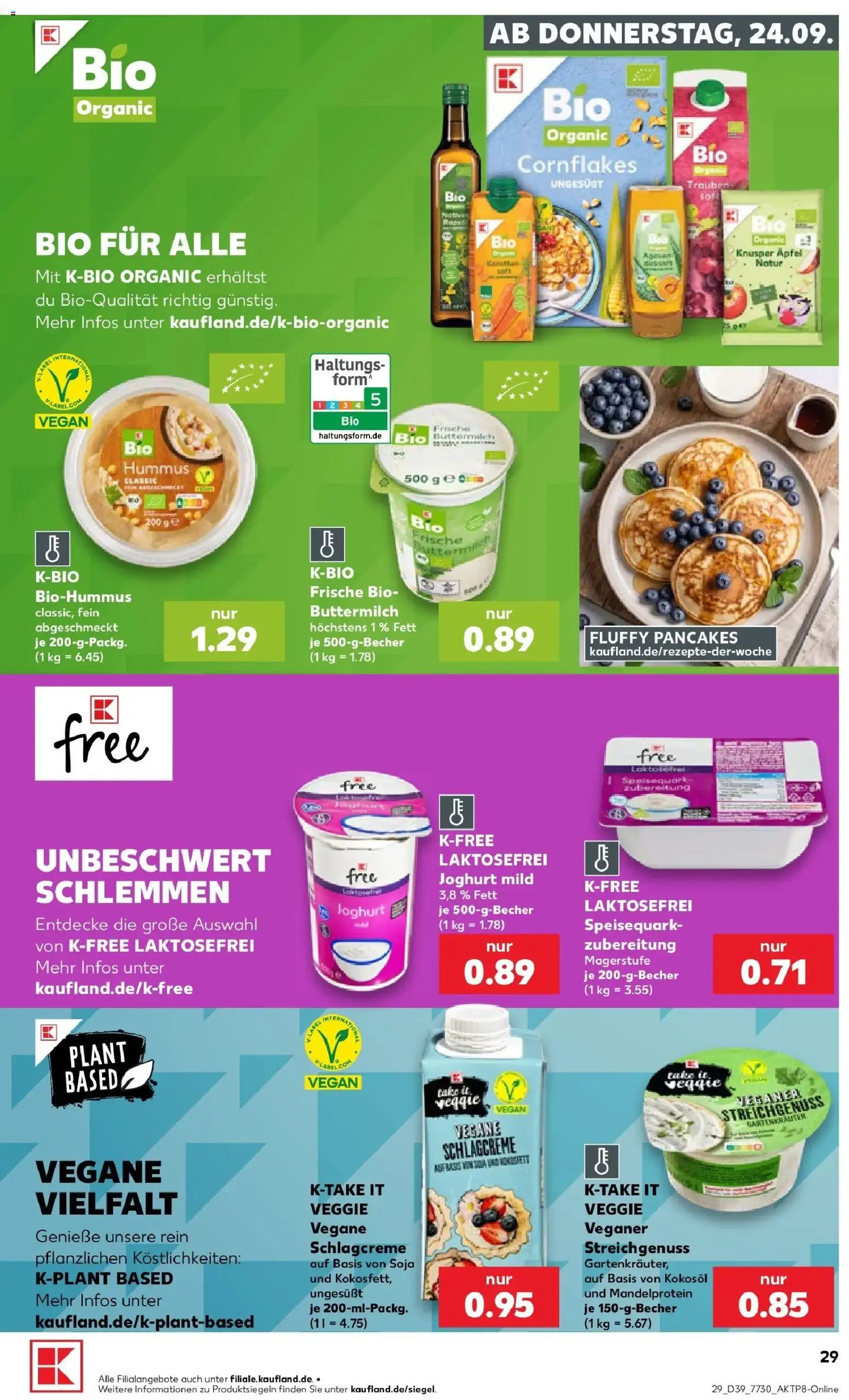 Prospekt Kaufland ab 21.09.2026 » Angebote Online zum Blättern | Seite: 49 | Produkte: Cornflakes, Joghurt, Hummus, Speisequark