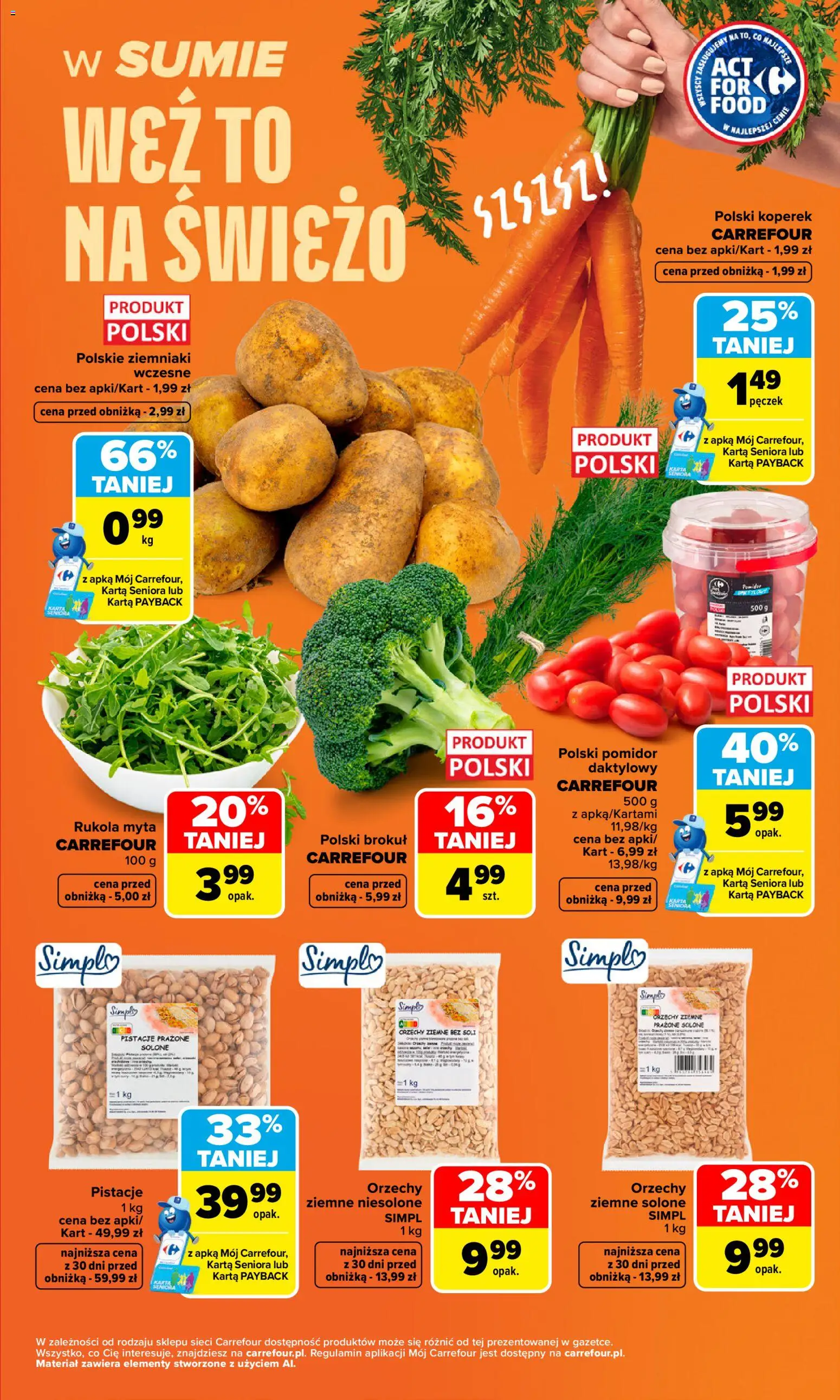 Carrefour gazetka - Weź to na świeżo od 29.06.2026 | Strona: 5 | Produkty: Karta, Koperek, Orzechy, Ziemniaki