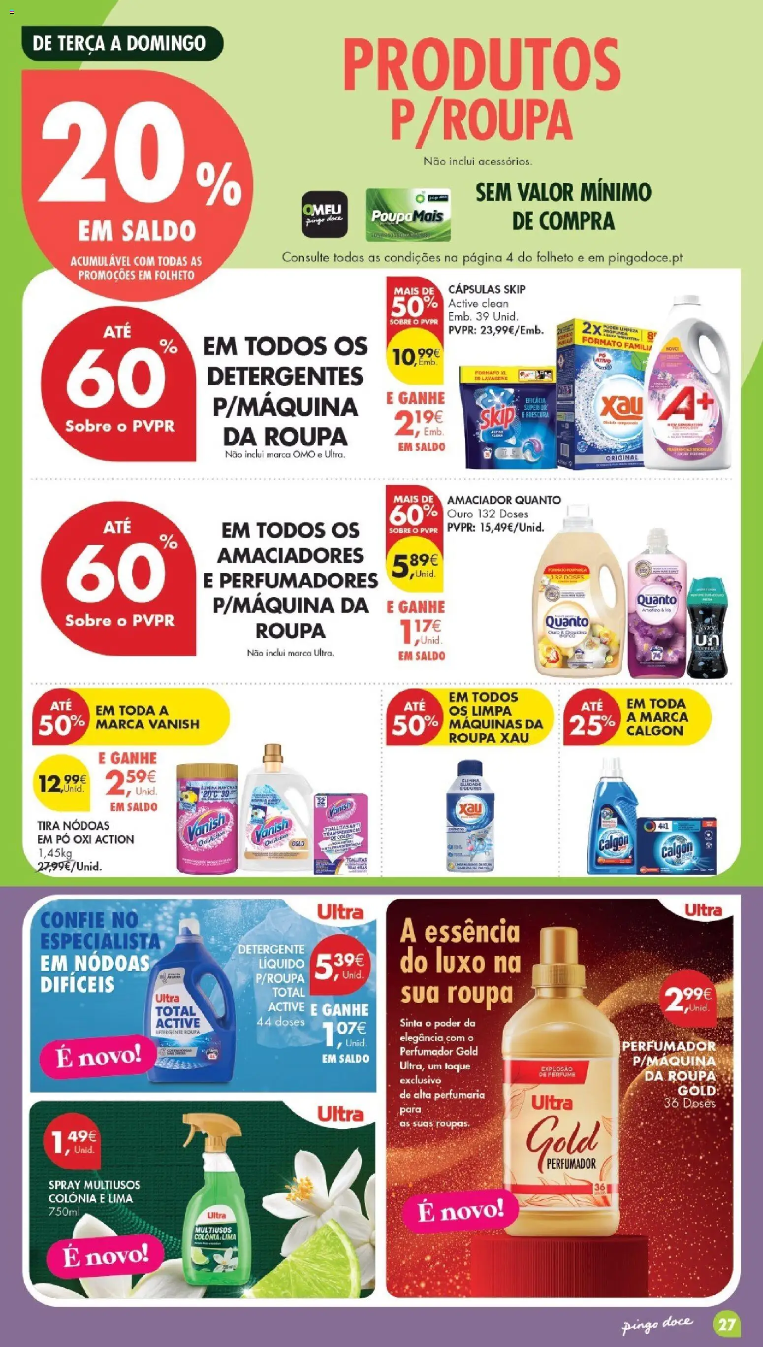 Pingo Doce Poupe Esta Semana Madeira │ válido de 11/08/2026 | Página: 27 | Produtos: Detergente, Cápsulas, Chás, Lima
