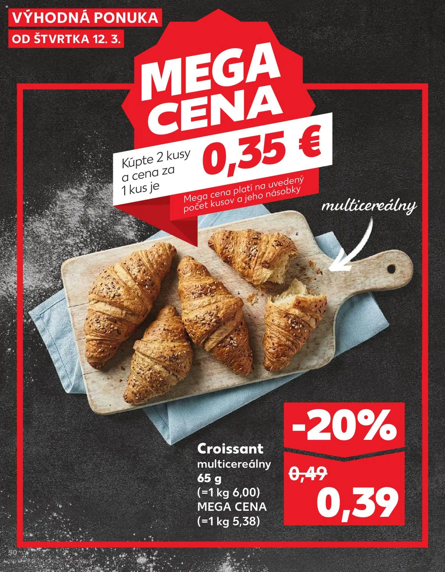 Nové Kaufland akcie – leták je platný od 12.03.2026 | Strana: 50 | Produkty: Croissant