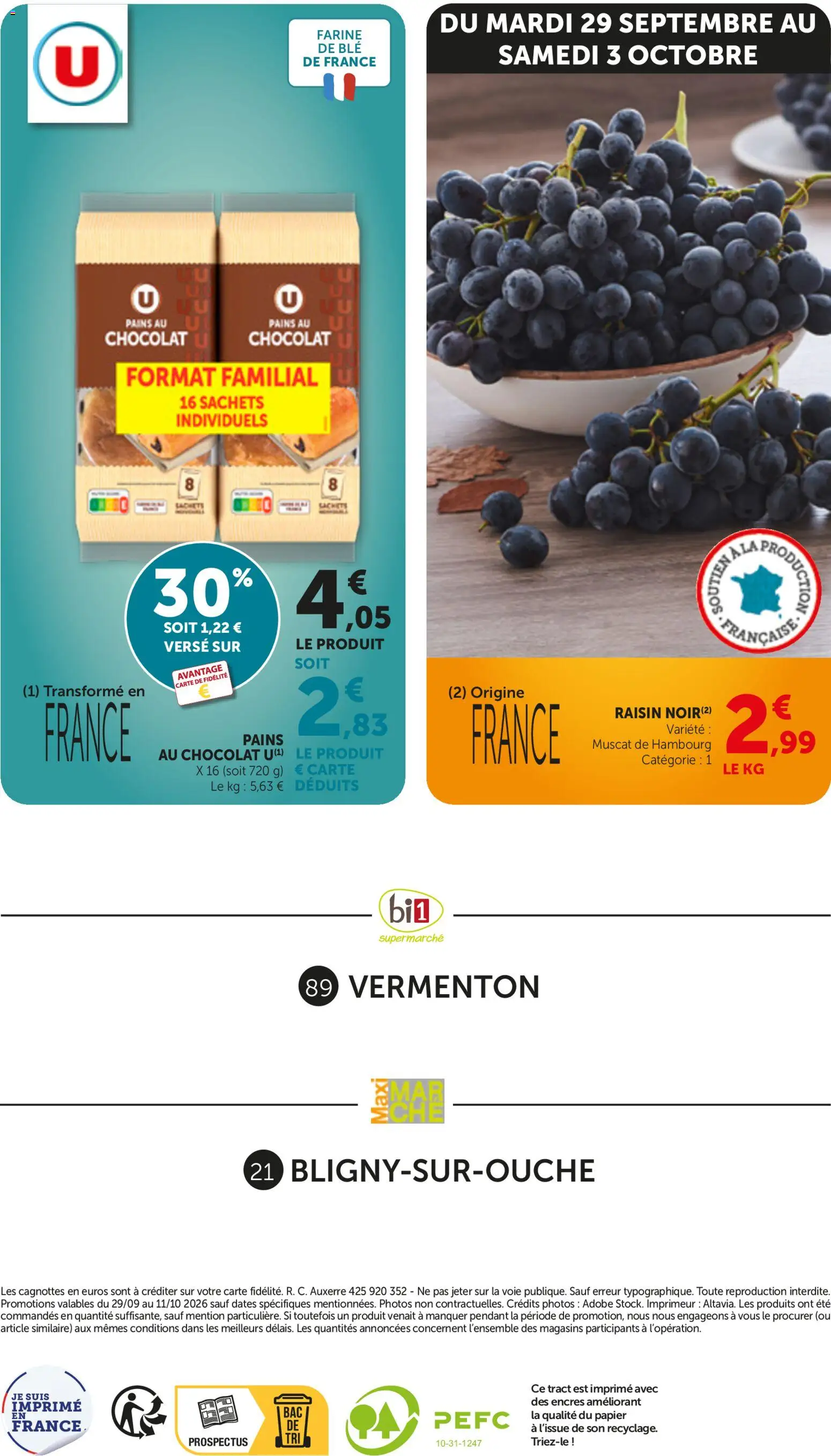 {H1} | Page: 16 | Produits: Farine de ble, Raisin, Farine, Blé