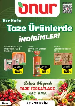 22 Ekim 2026 tarihinden itibaren geçerli olan Onur Market kataloğu önizlemesi