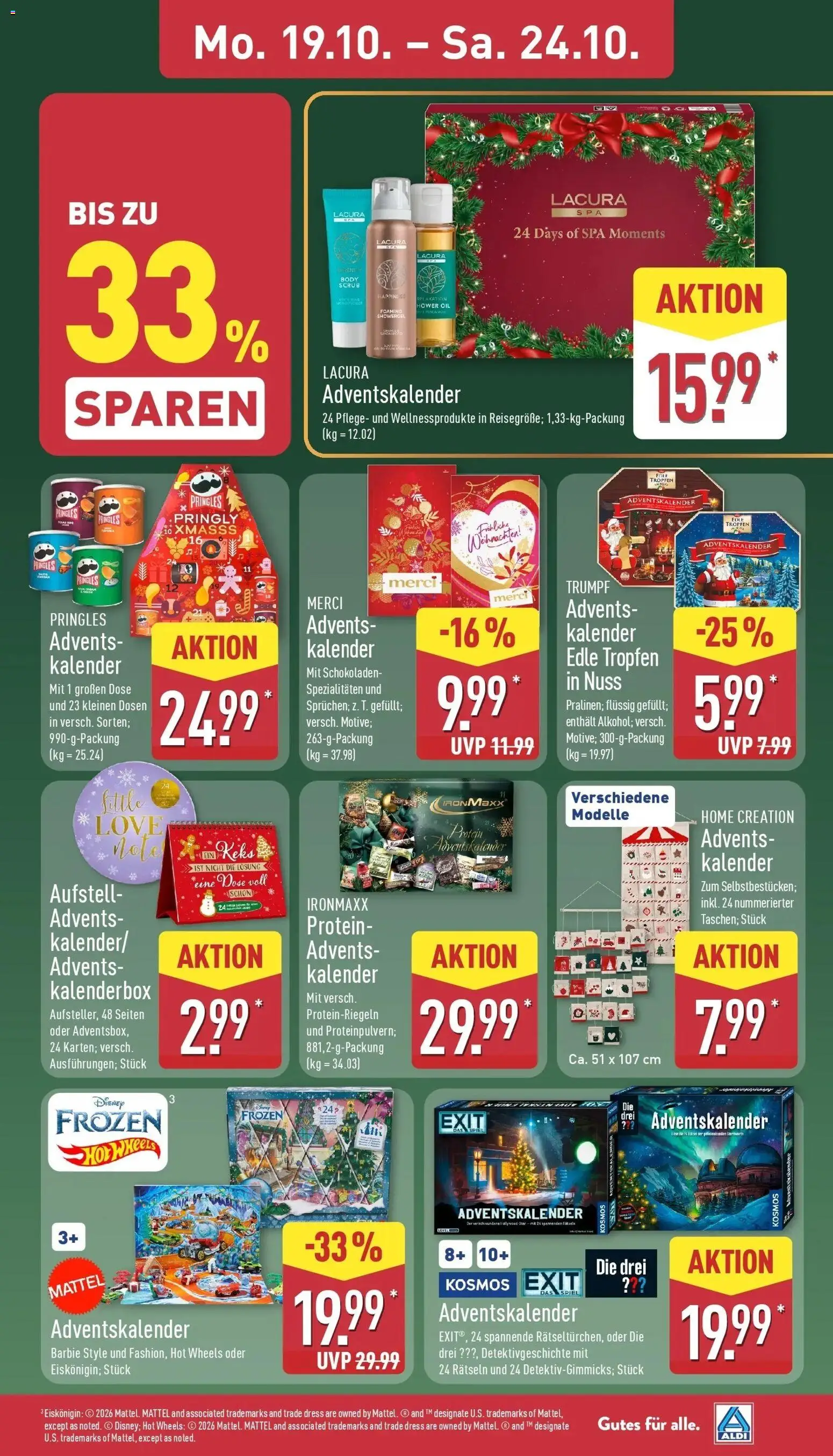 Aldi Aktueller Prospekt (ab 19.10.2026) » Angebote Online | Seite: 11 | Produkte: Merci, Spezialitäten, Pringles, Home creation