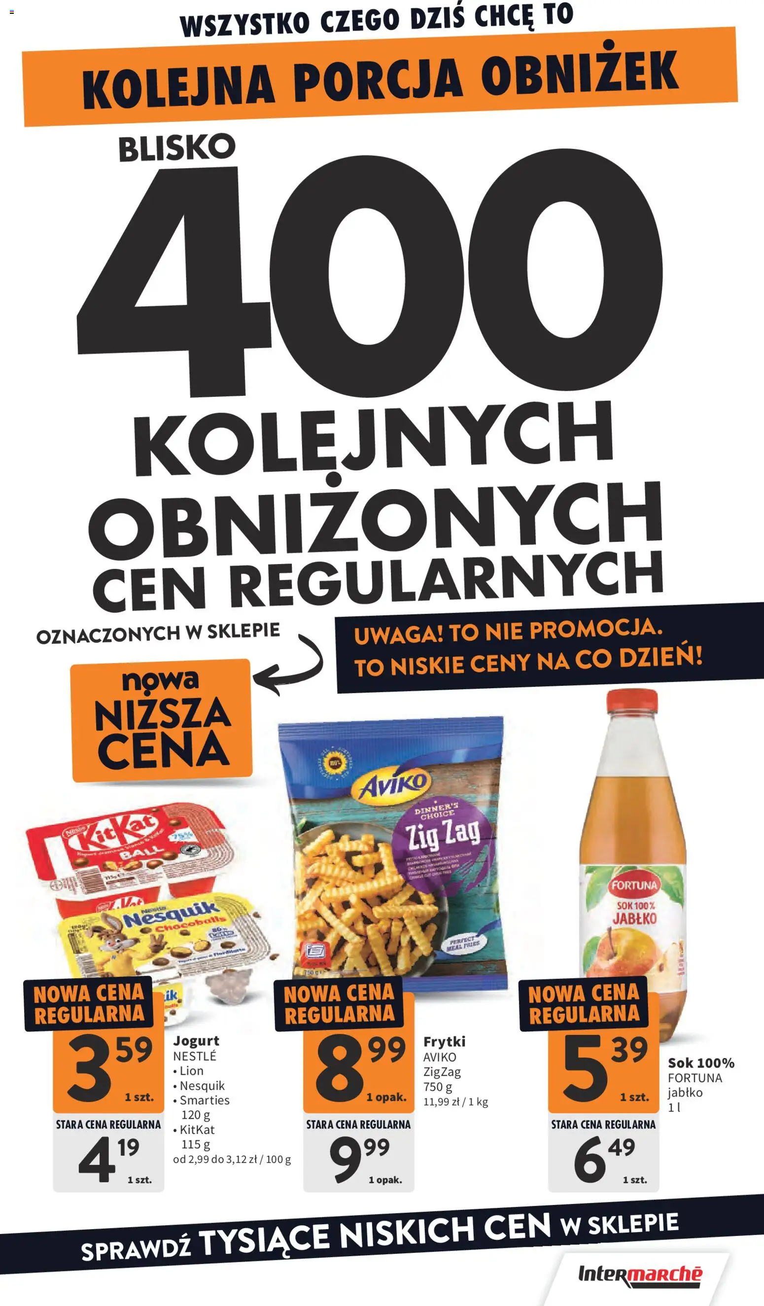 Intermarche gazetka od 06.08.2026 | Strona: 7 | Produkty: Jogurt, Sok, Frytki