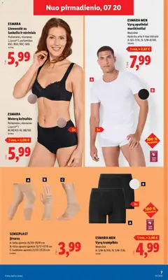 LIDL leidinys galioja nuo 2026.07.20 | Puslapis: 7 | Prekių: Marškinėliai, Kelnaitės, Liemenėlė, Trumpikės