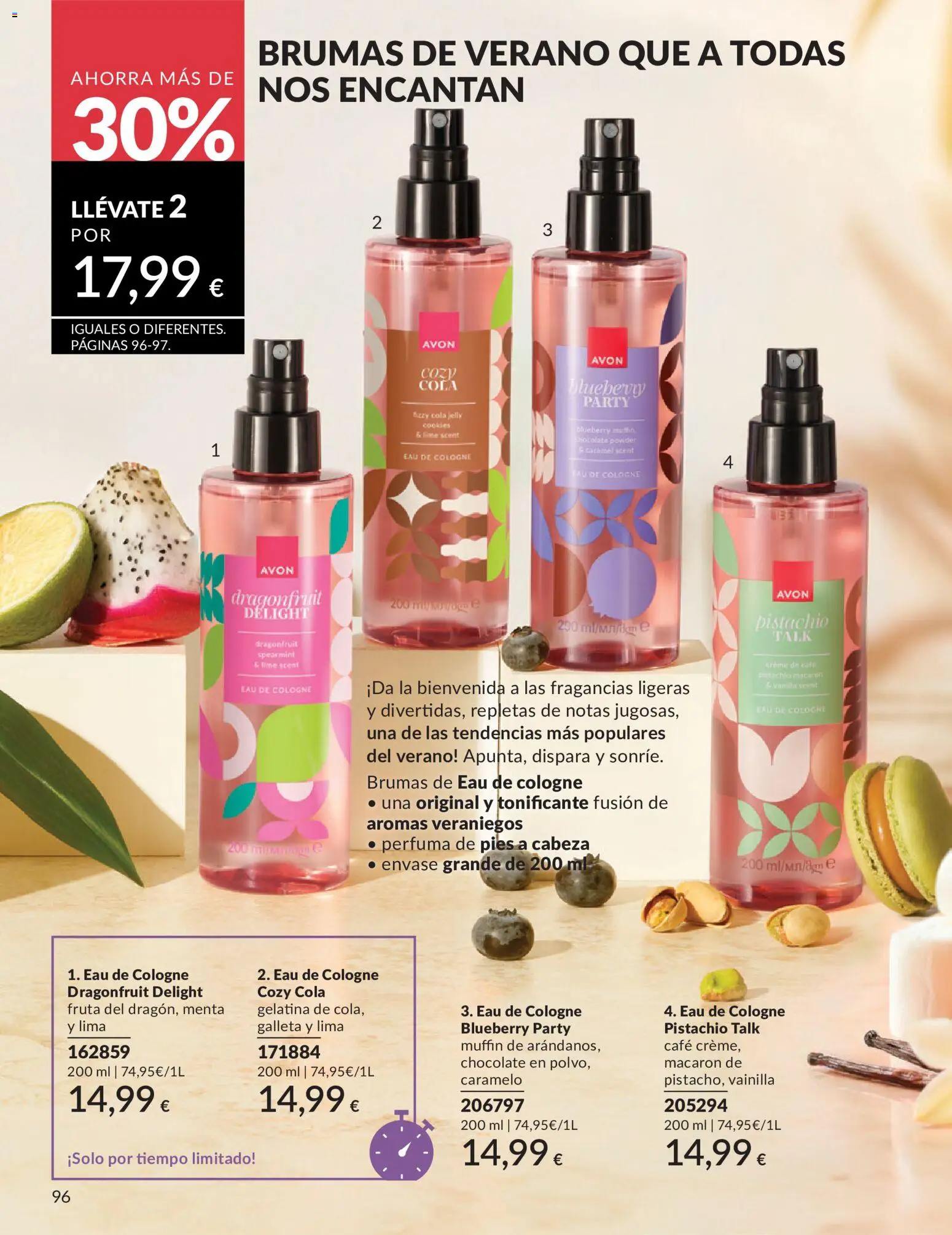 Catálogo AVON campaña 6 │ válido desde el 01.06.2026 | Página: 96 | Productos: Gelatina, Lima, Café, Chocolate