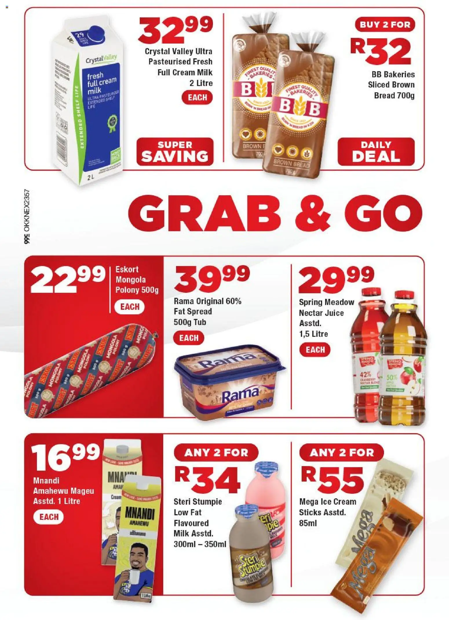 New OK Foods catalogue – valid from 01.06.2026 | Page: 2 | Products: Shelf, Bread, Juice, Cream