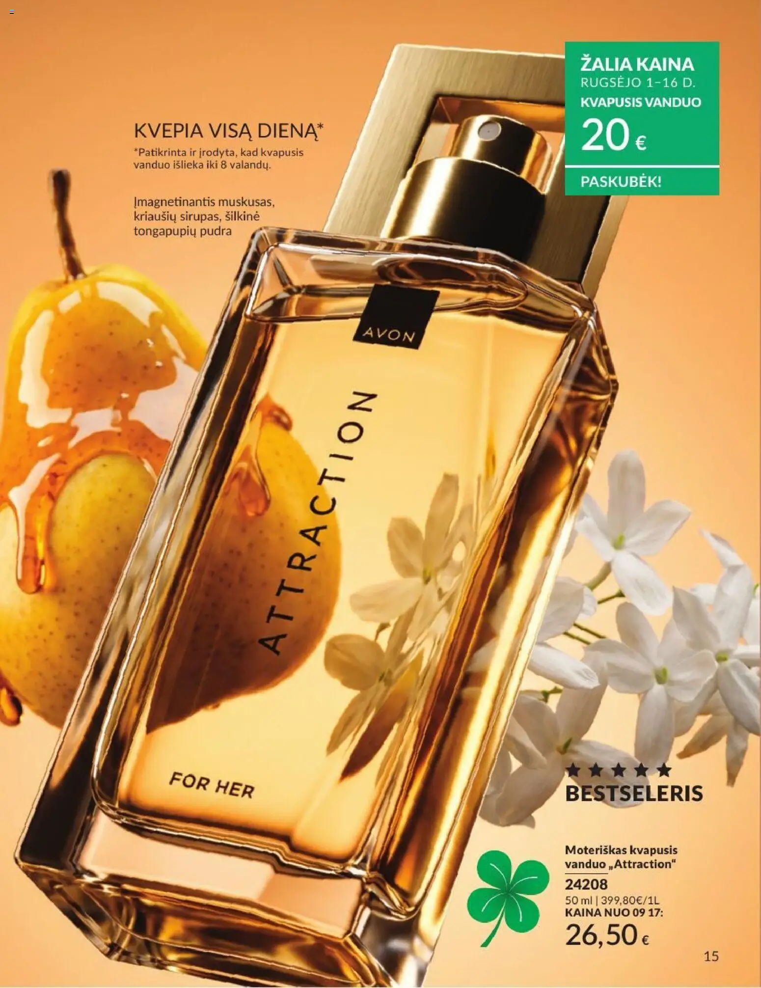 AVON akcijos nuo 2026.09.01 | Puslapis: 15 | Prekių: Kvapusis vanduo, Vanduo, Pudra