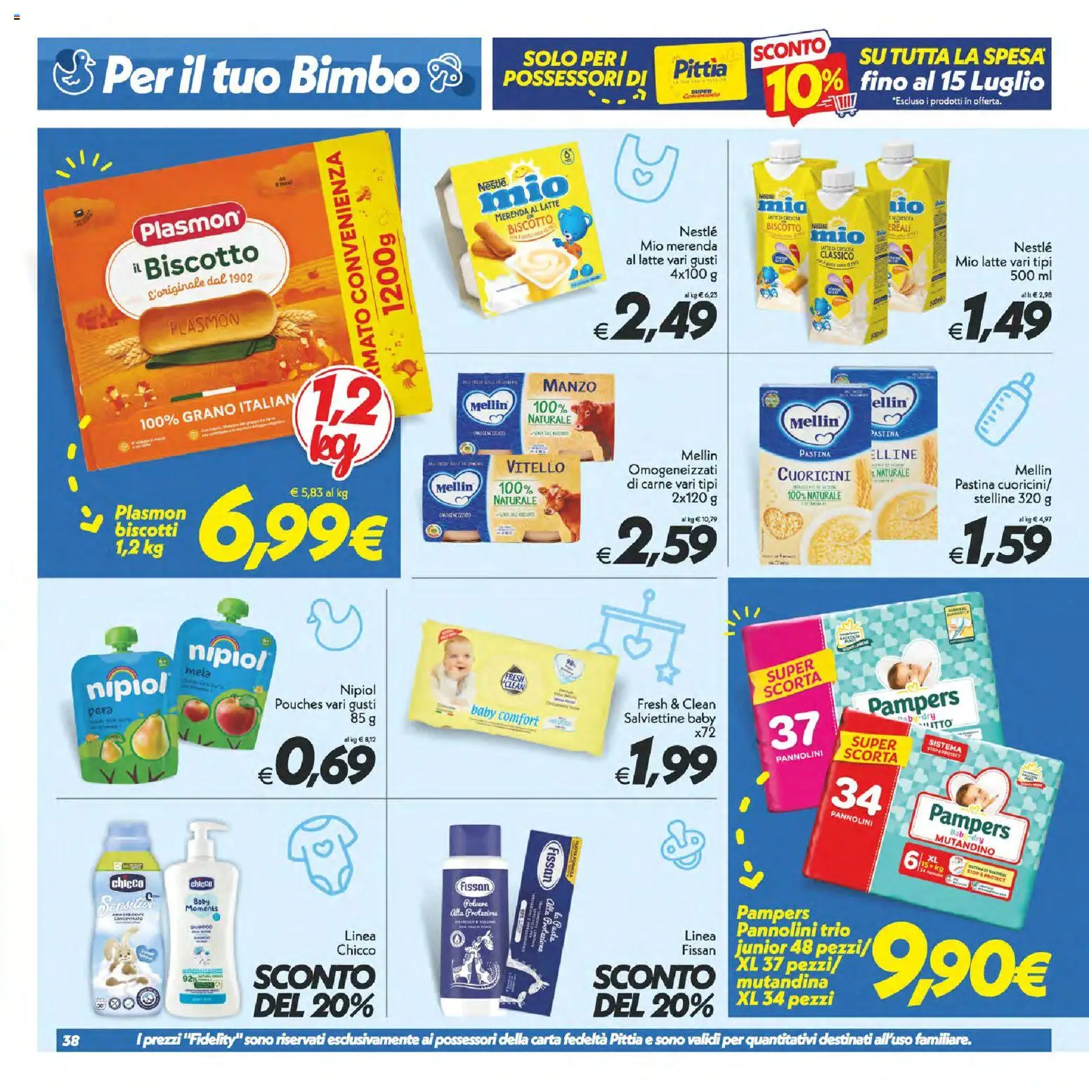 Volantino SuperConveniente del 02/07/2026 | Pagina: 38 | Prodotti: Pannolini, Manzo, Pampers, Vitello