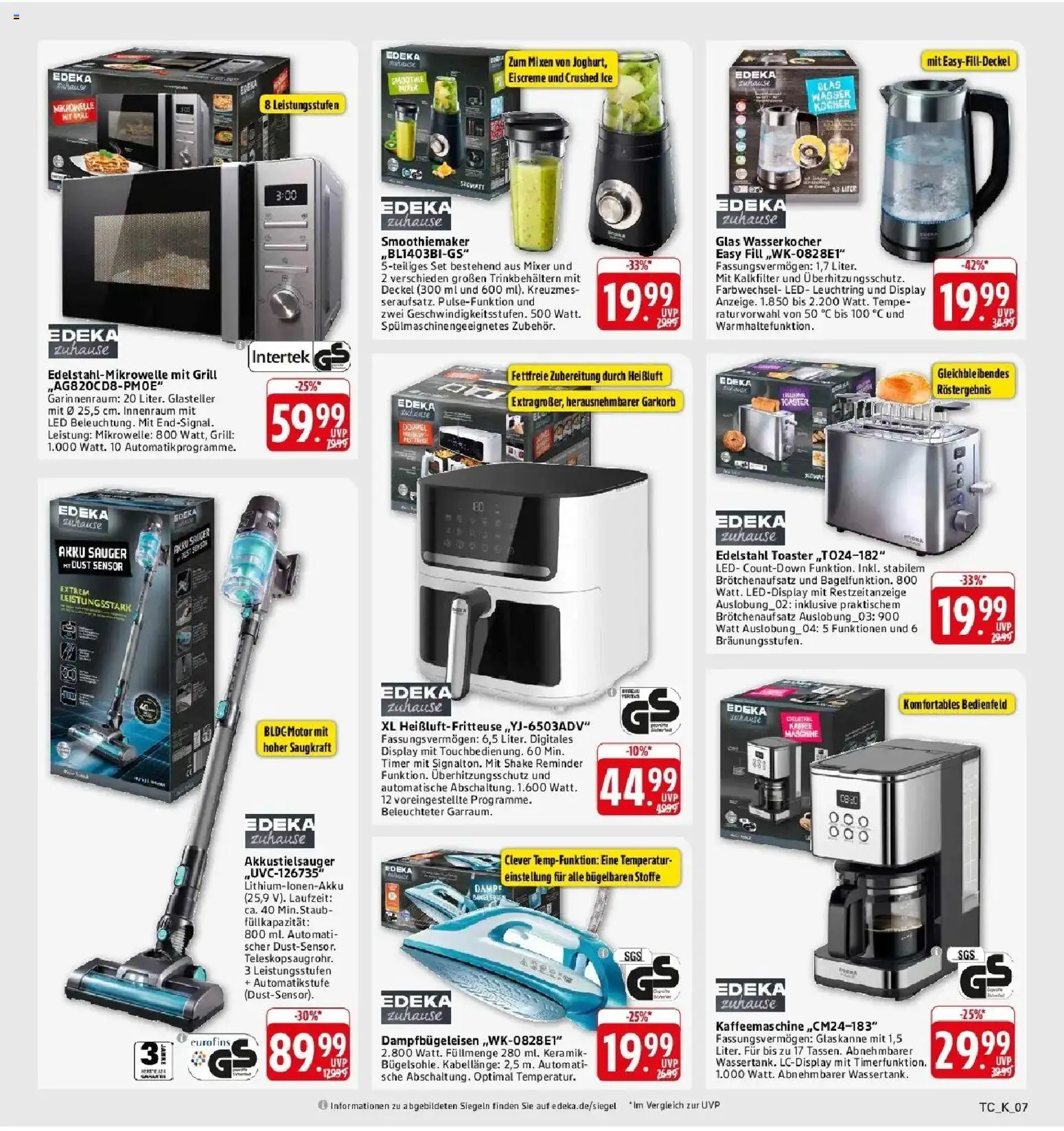 E center Prospekt Speyer (ab 28.09.2026) zum Blättern | Seite: 64 | Produkte: Mixer, Toaster, Kocher, Eiscreme
