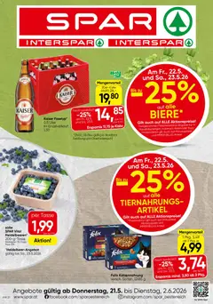 Spar Flugblatt - Oberösterreich ab 21.05.2026 gültig