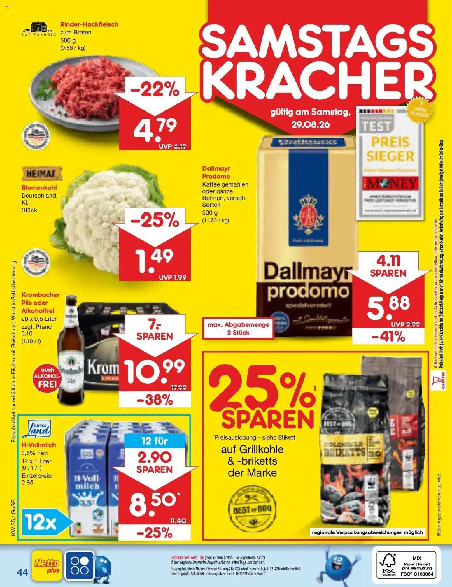 Netto Marken-Discount Prospekt Machern (ab 24.08.2026) » Angebote | Seite: 58 | Produkte: Kaffee, Pils, Wurst, Krombacher