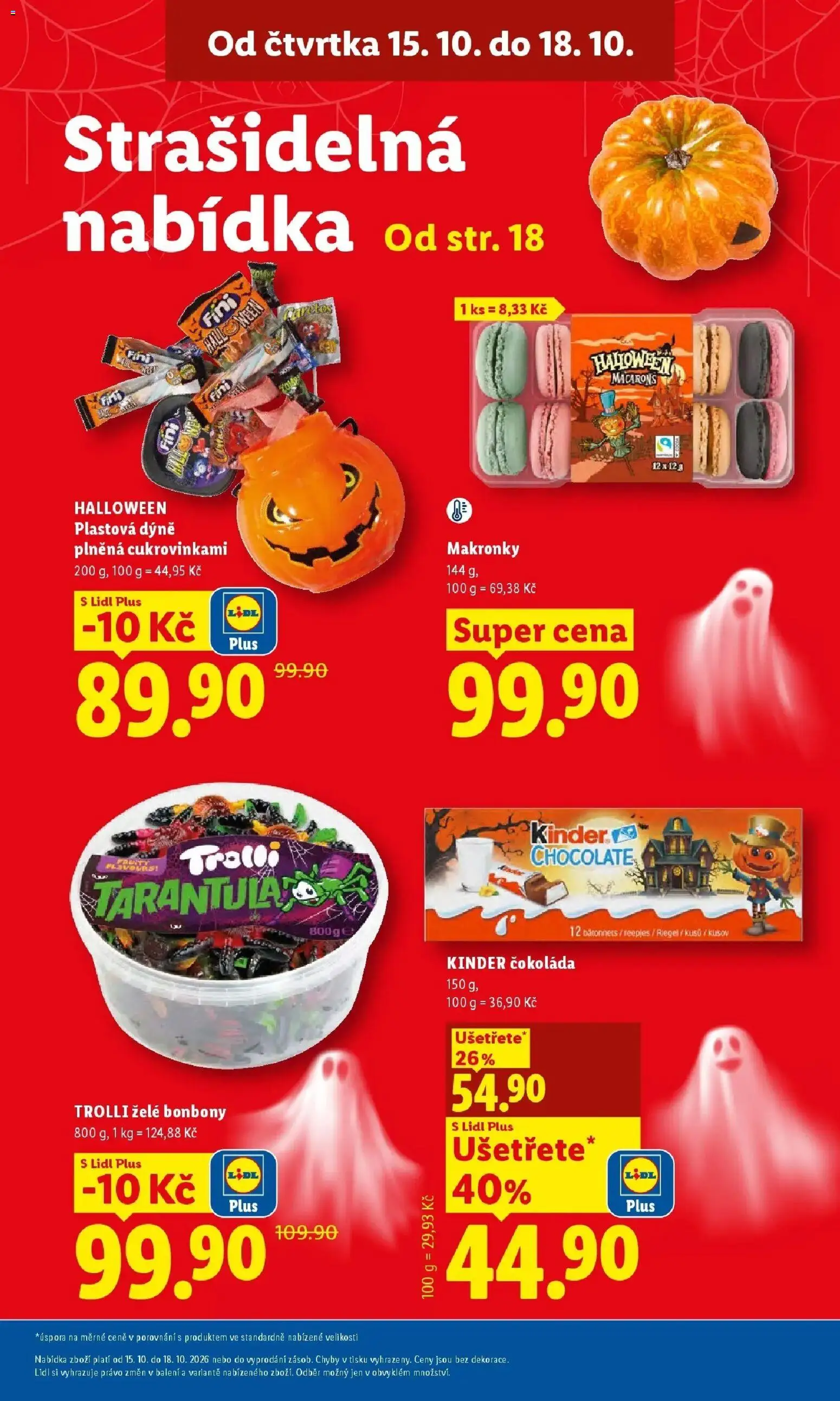 Lidl leták od 15.10.2026 - Nový akční leták | Strana: 3 | Produkty: Makronky, Dýně, Želé bonbóny, Kinder