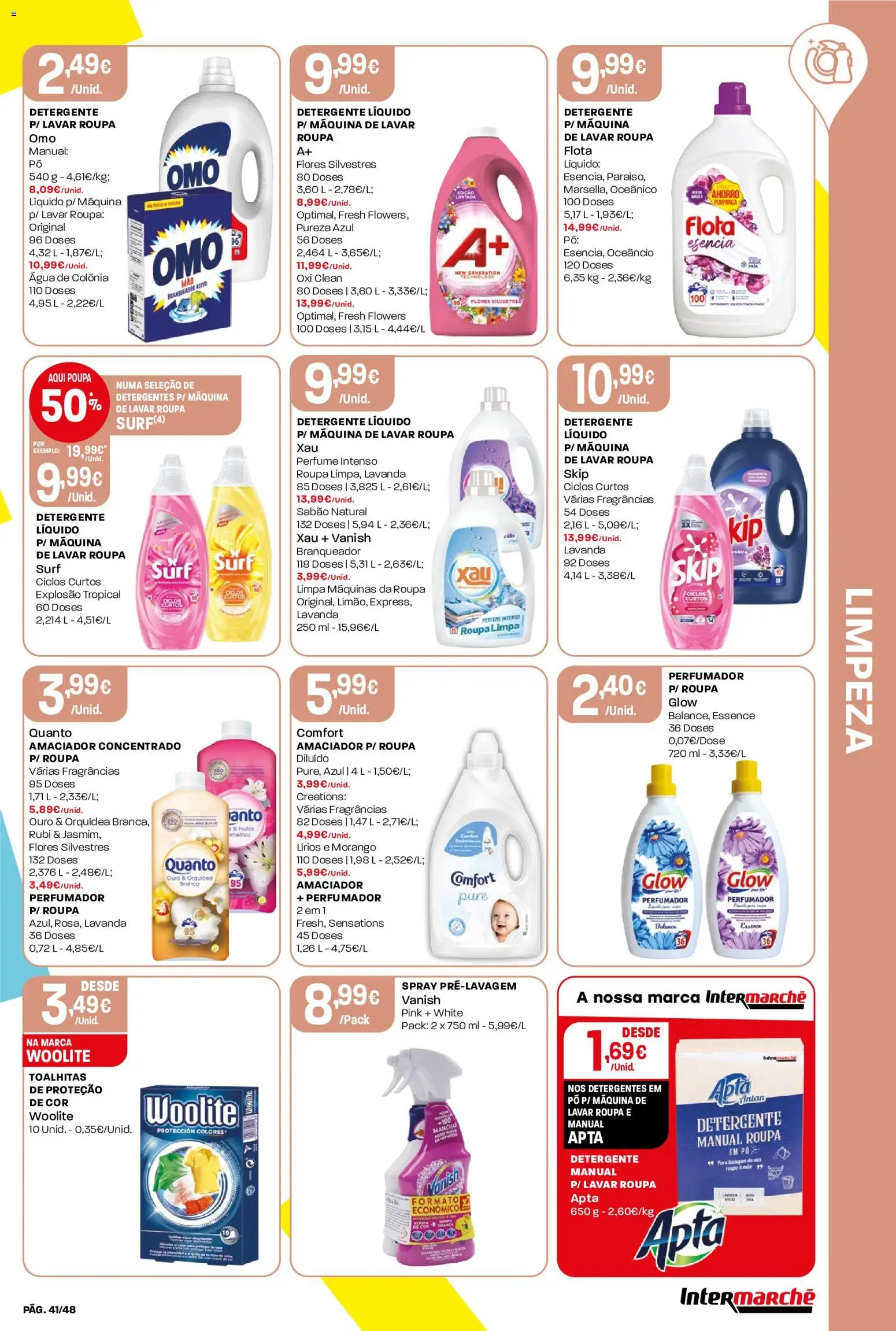 Intermarché folheto │ válido de 08/10/2026 | Página: 41 | Produtos: Agua, Flores, Detergente em pó, Sabão