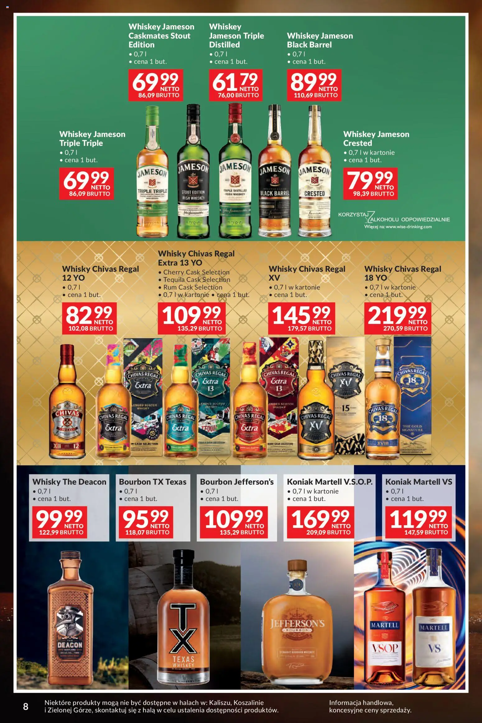 Makro gazetka - Whisky od 29.09.2026 | Strona: 8 | Produkty: Chivas Regal Extra, Irish whiskey, Tequila, Regał